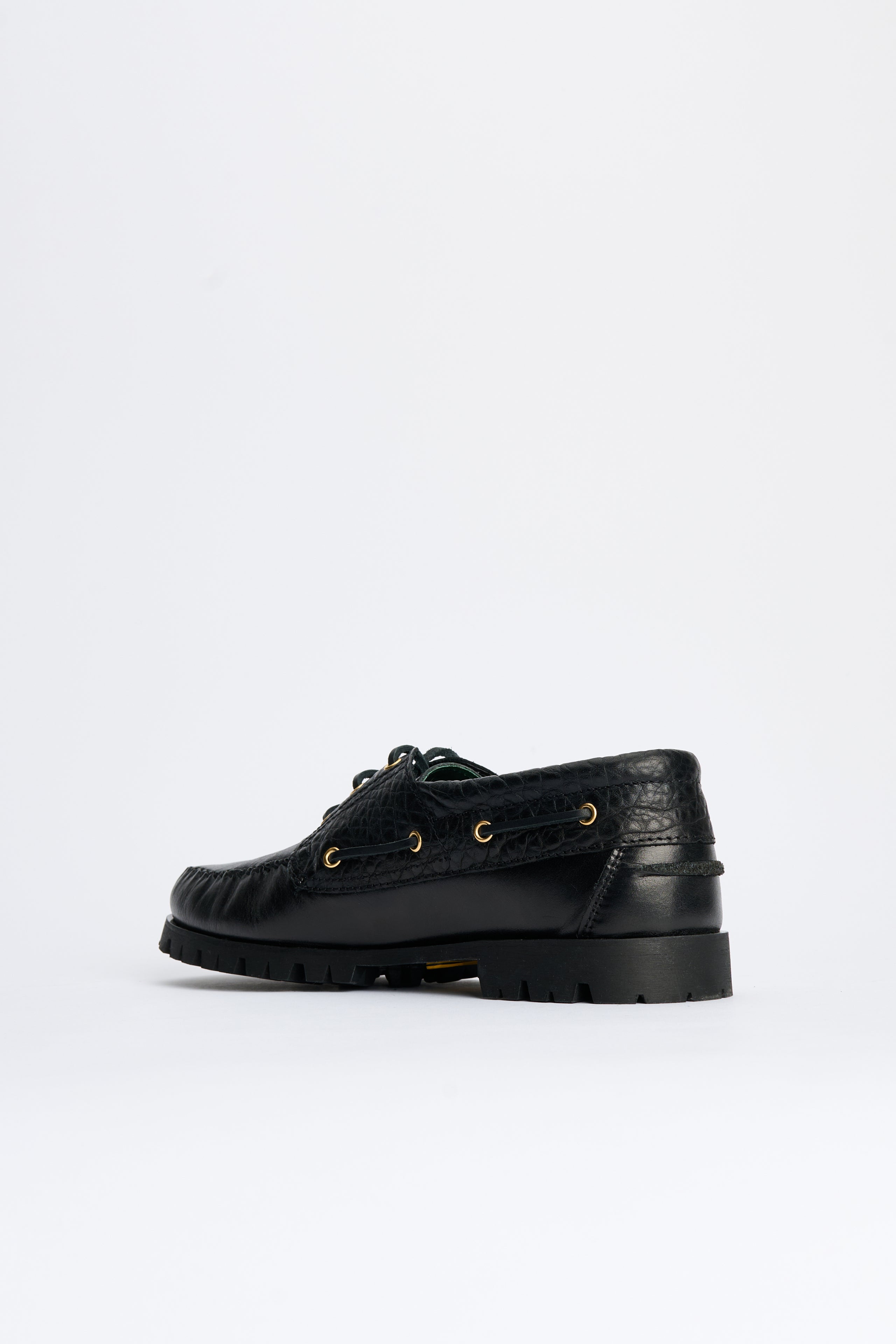 VINNY’s Aztec Boat Shoe Black