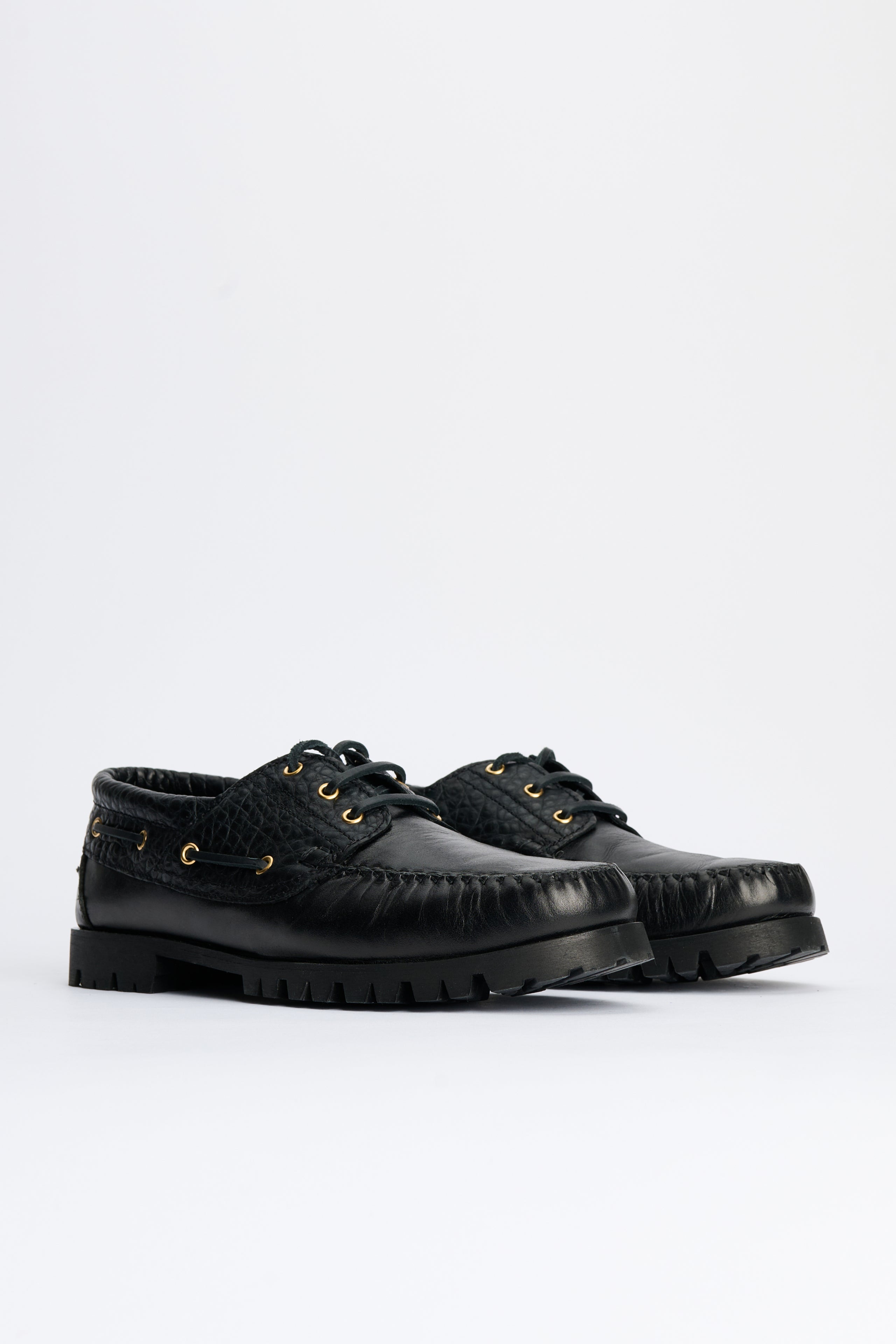 VINNY’s Aztec Boat Shoe Black