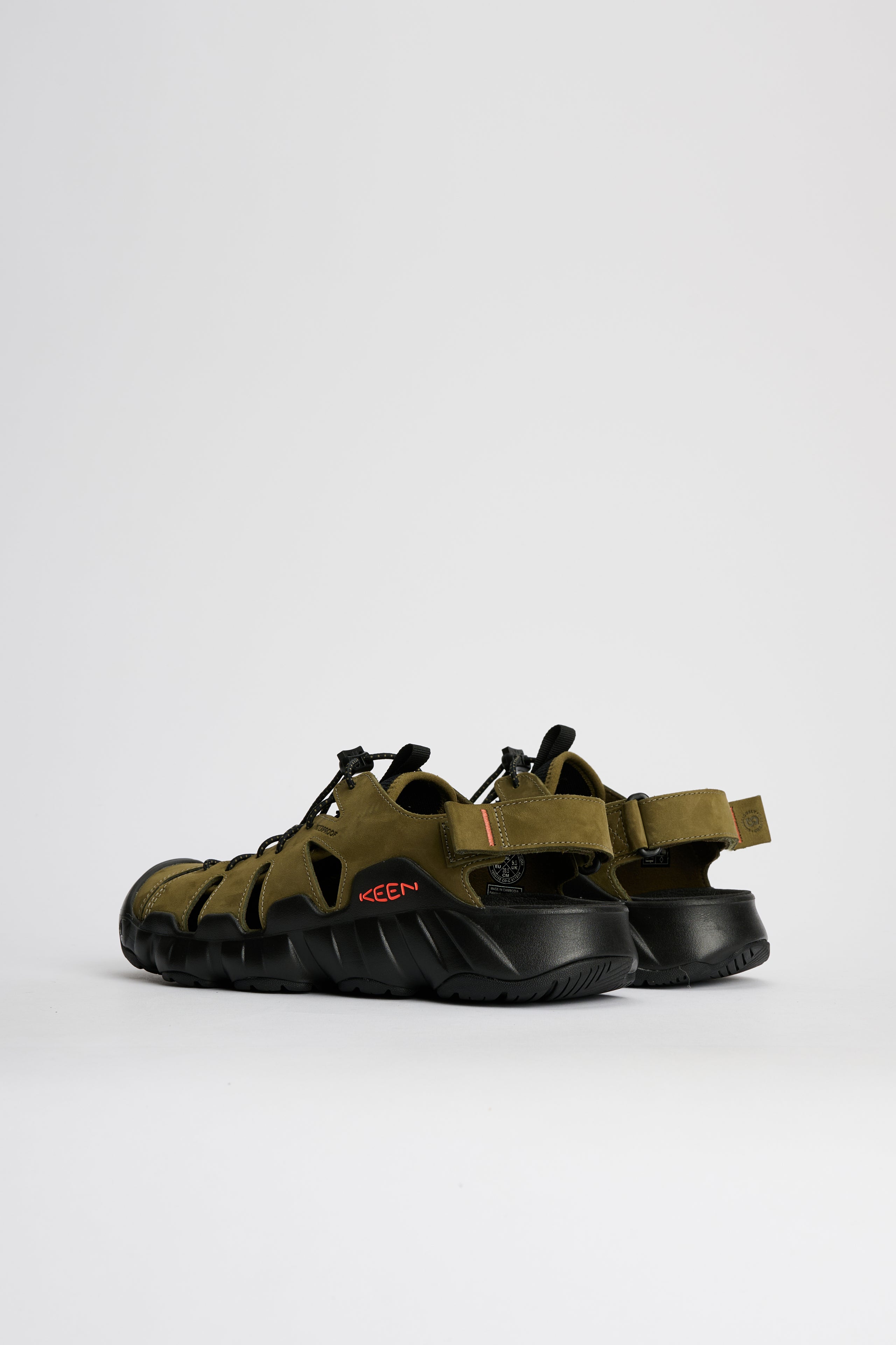 KEEN Hyperport Fisherman Leather Sandal Dark Olive / Black