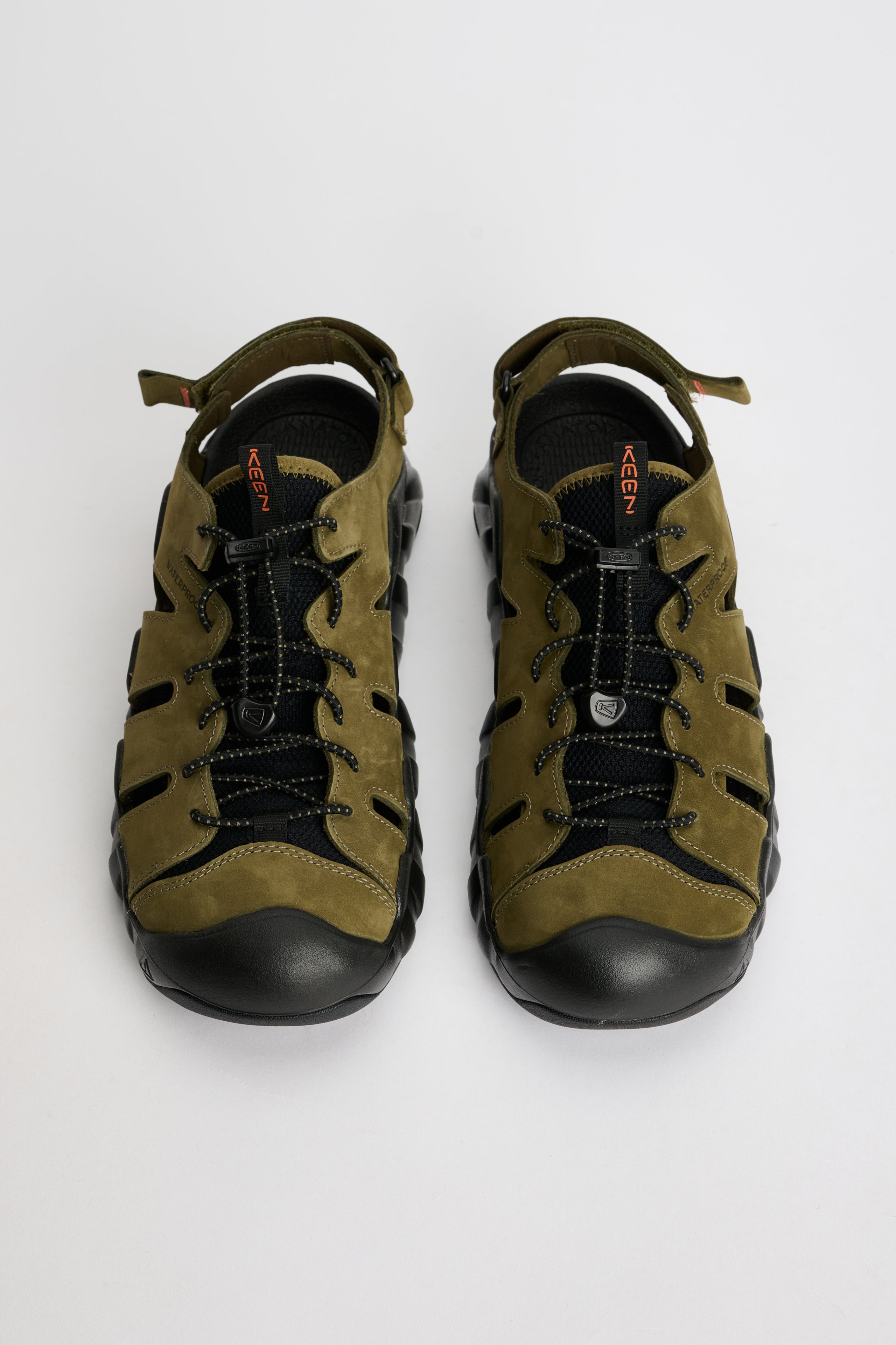 KEEN Hyperport Fisherman Leather Sandal Dark Olive / Black