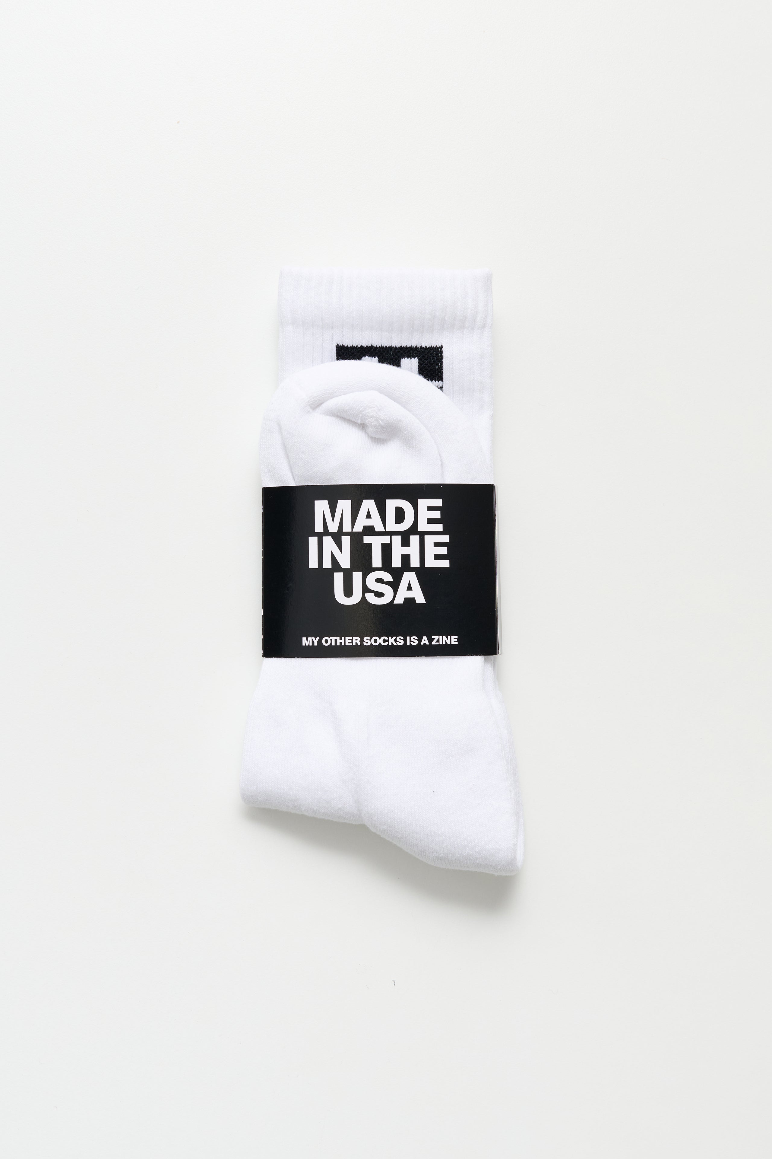 Friend Editions Stretch Monogram Socks Black / White