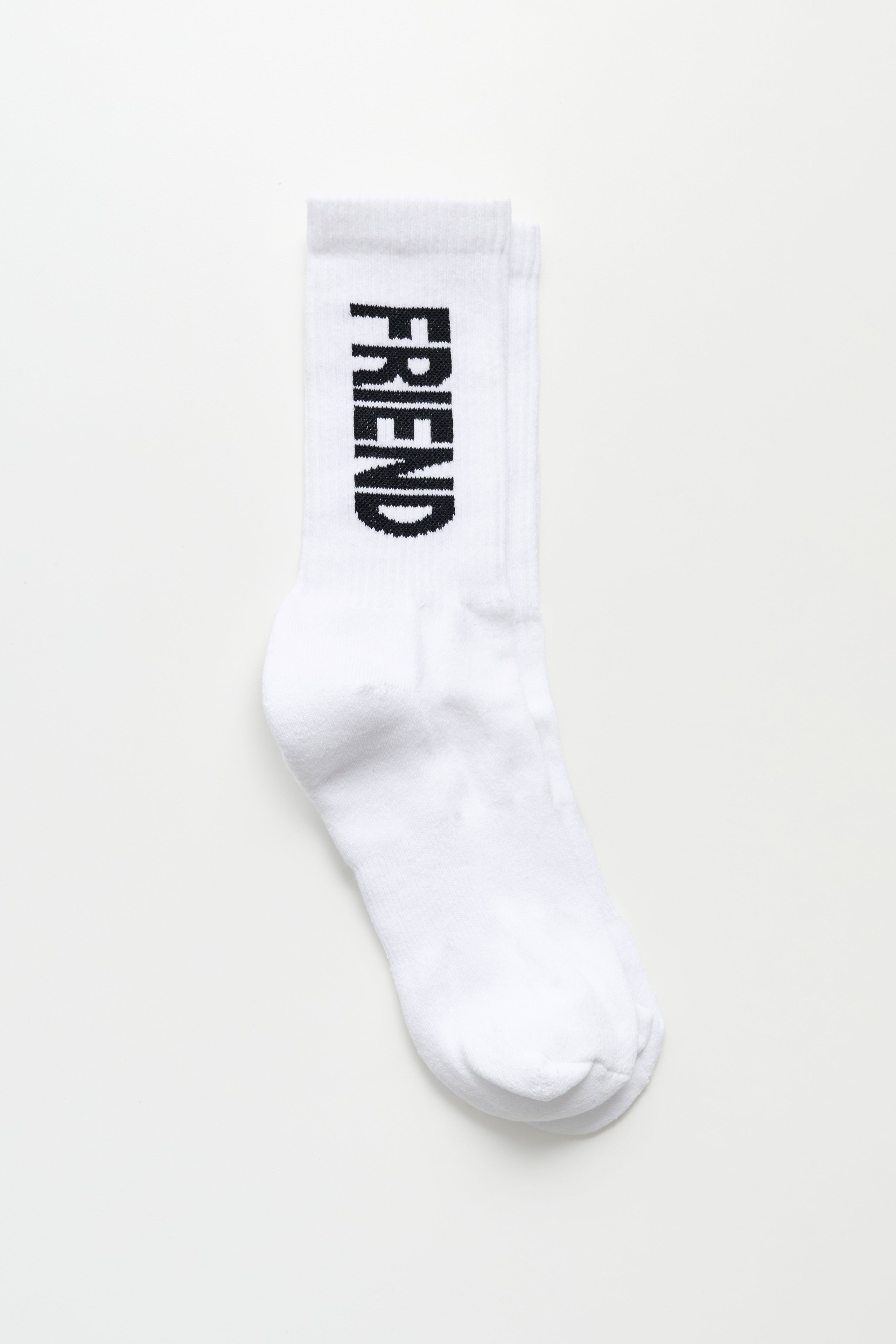Friend Editions Stretch Monogram Socks Black / White