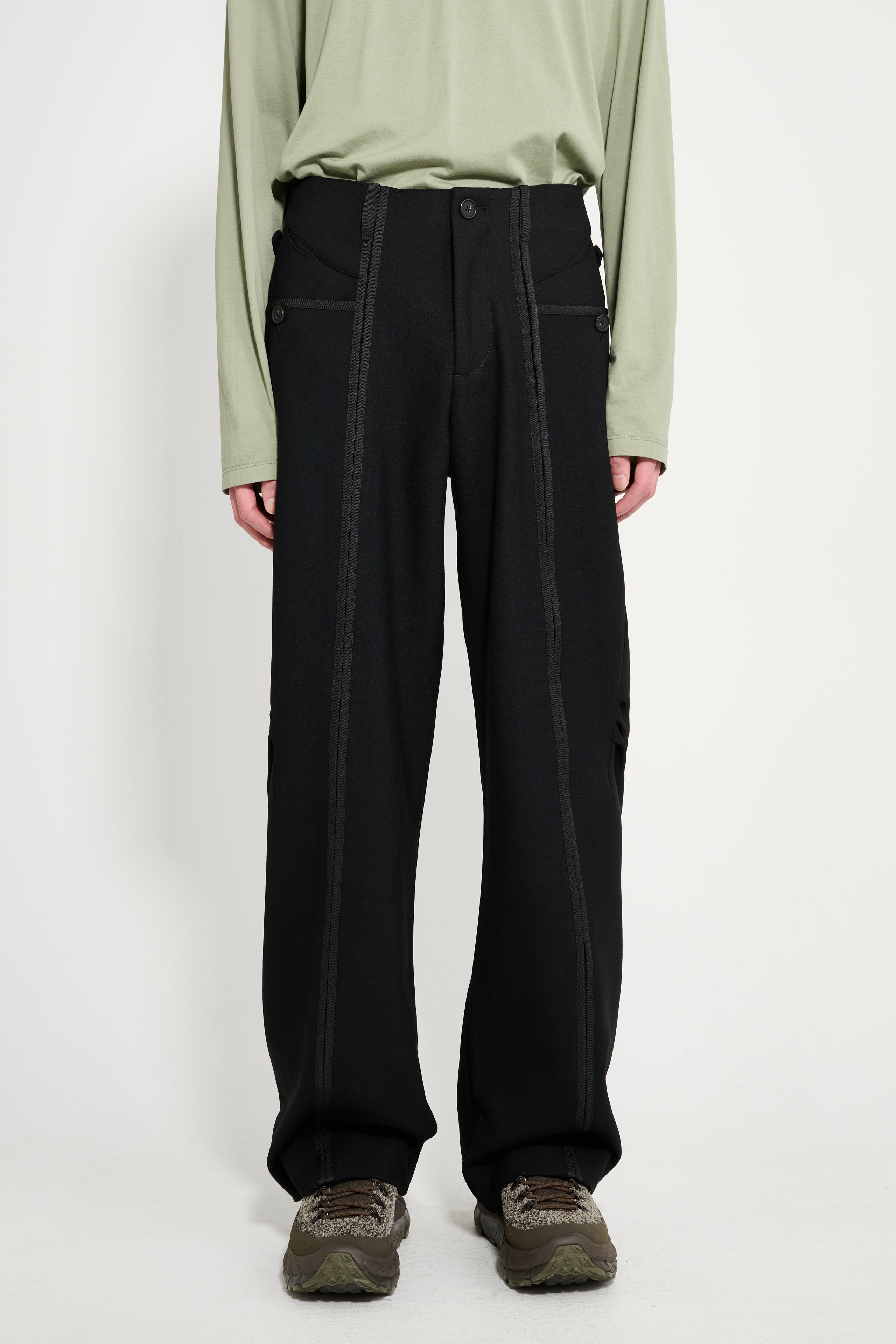 _J.L-A.L_ Drift Trousers Shungite Black