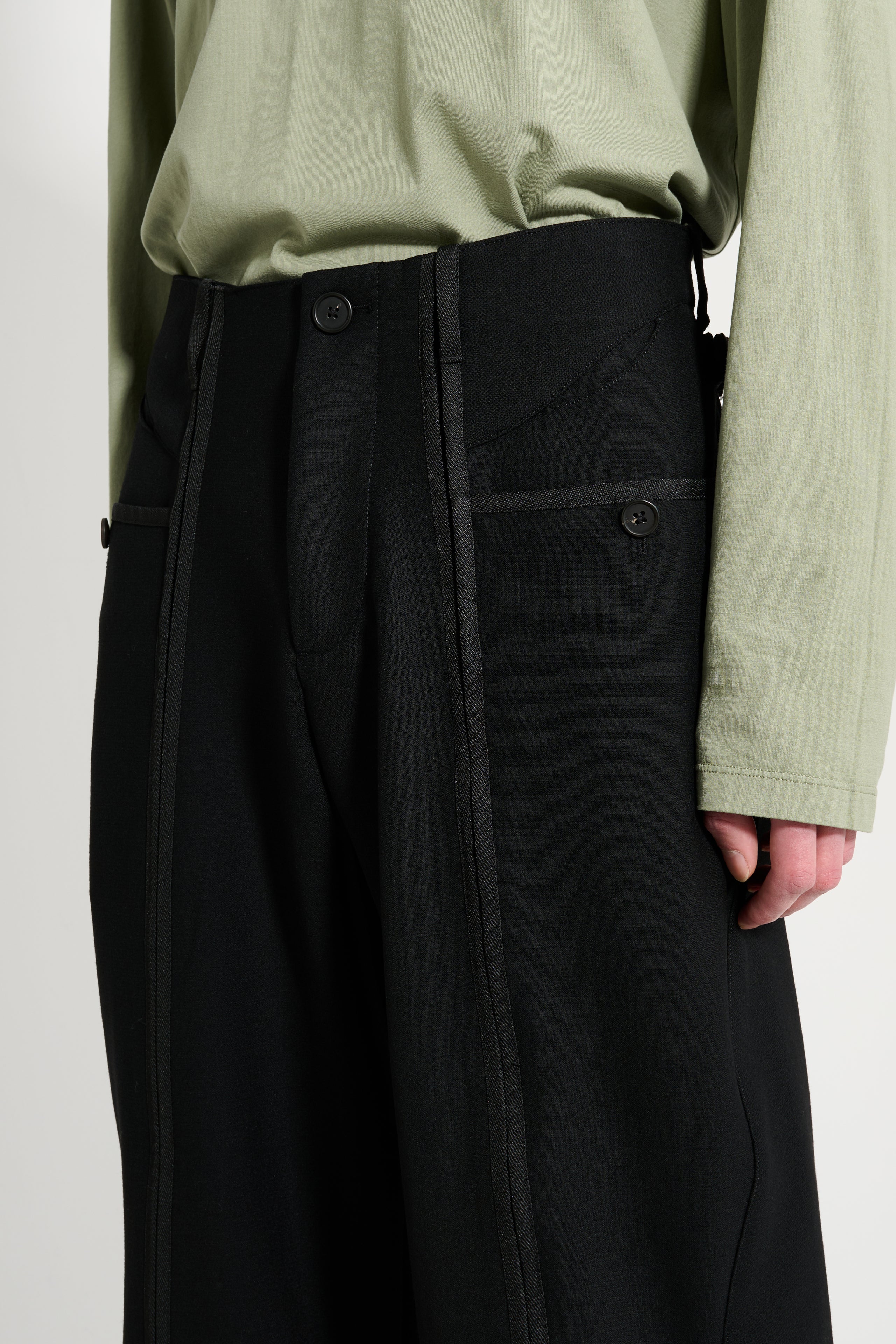 _J.L-A.L_ Drift Trousers Shungite Black