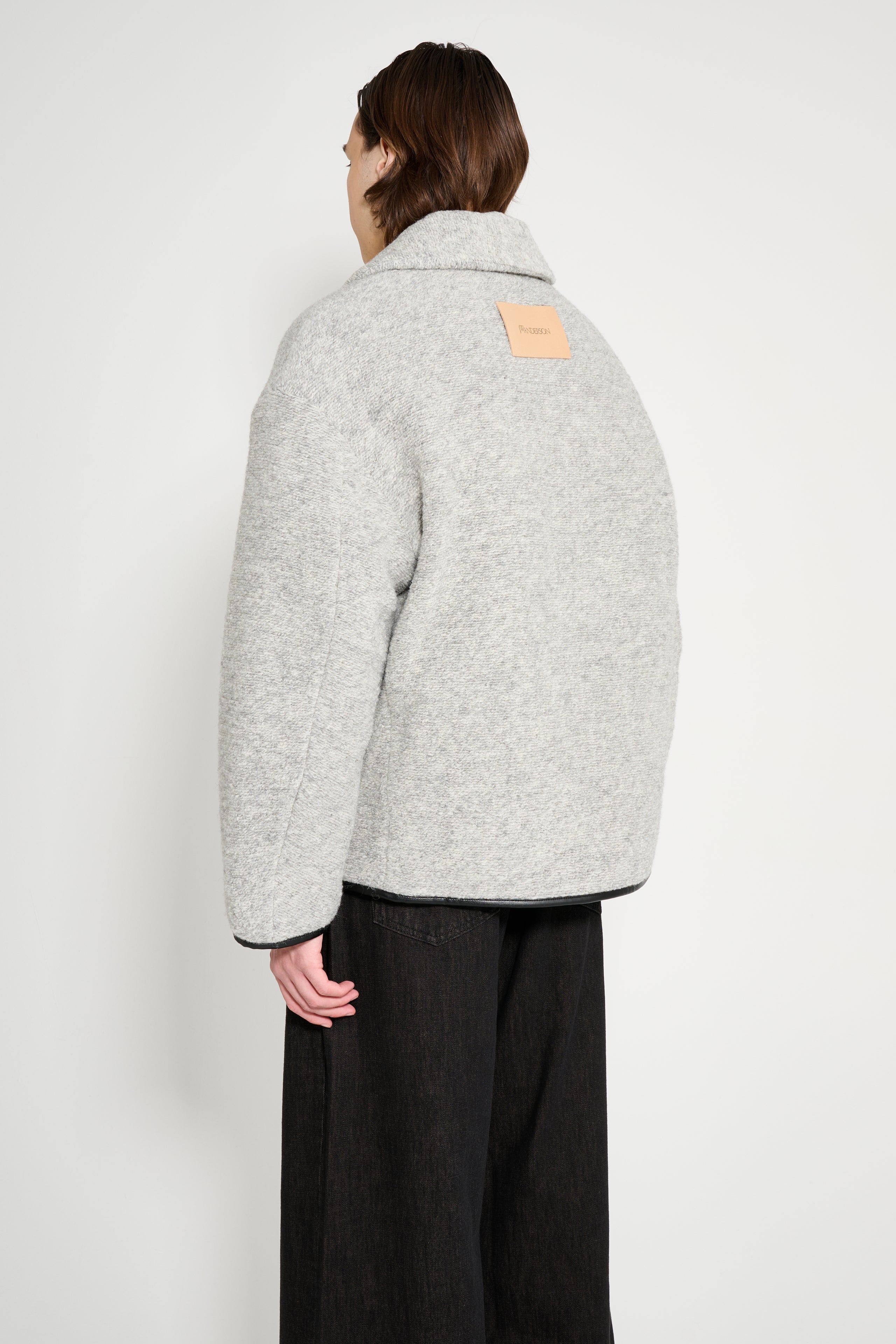 JW Anderson Contrast Trim Casual Jacket Grey Melange