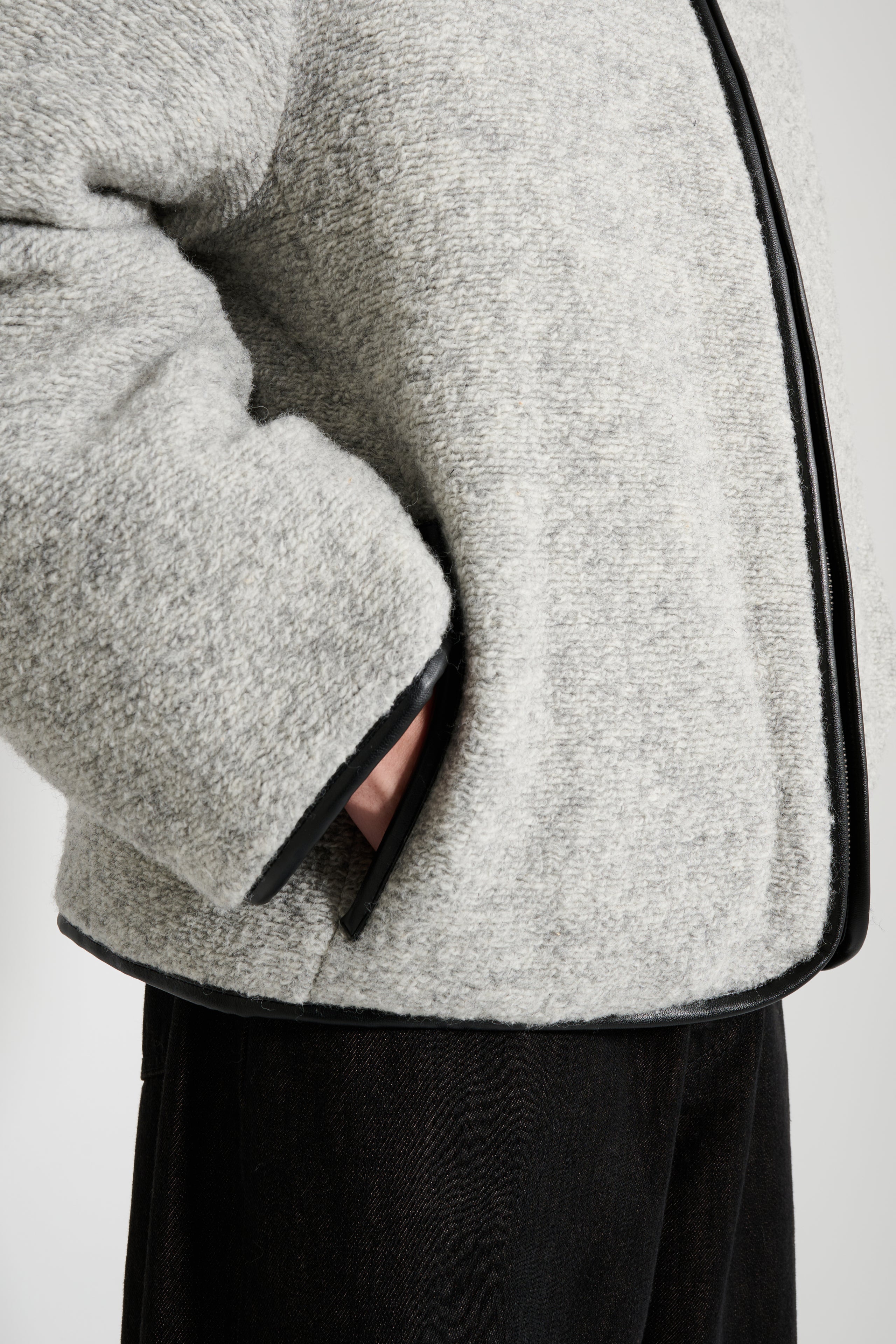 JW Anderson Contrast Trim Casual Jacket Grey Melange