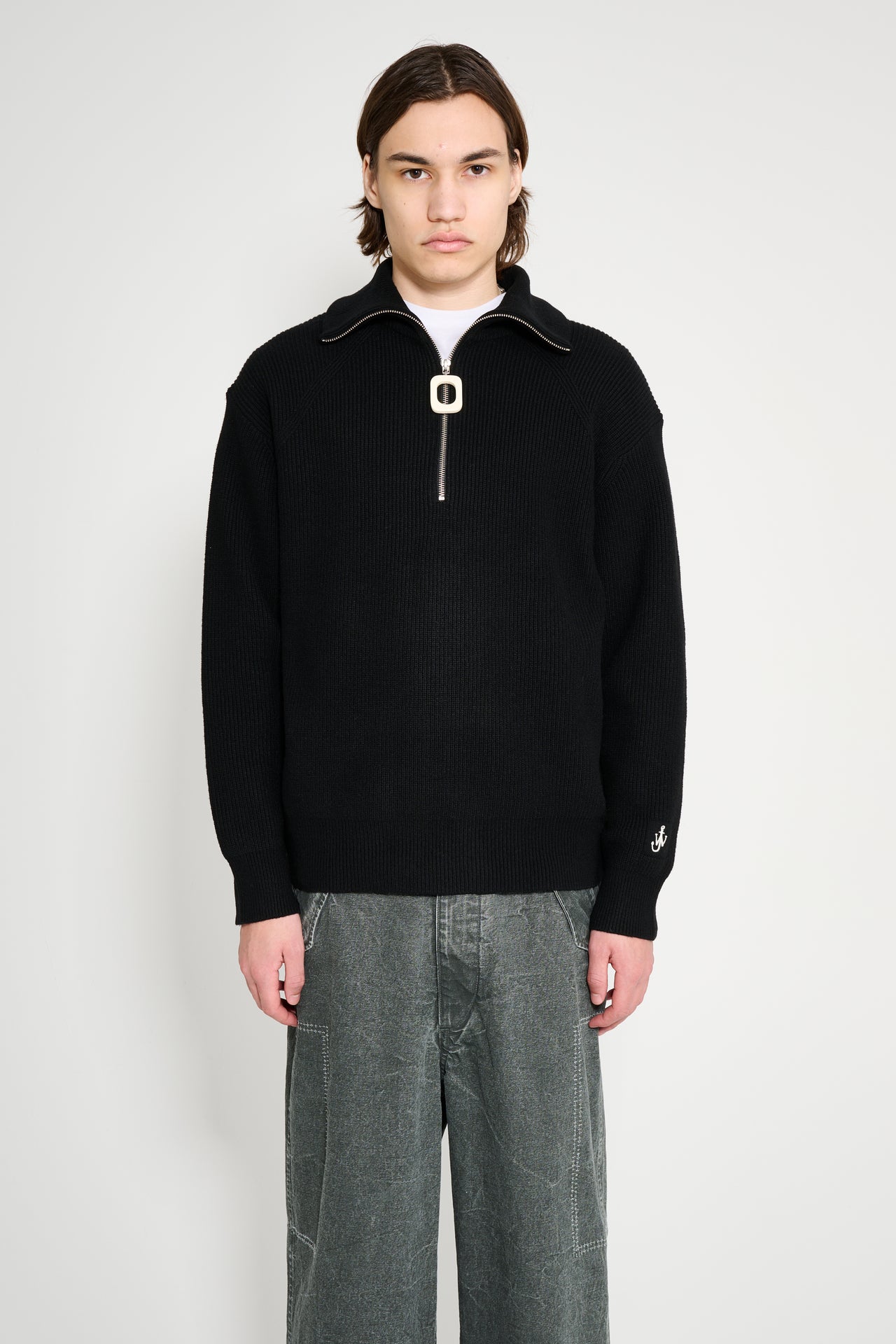 JW Anderson Half Zip Jumper Black