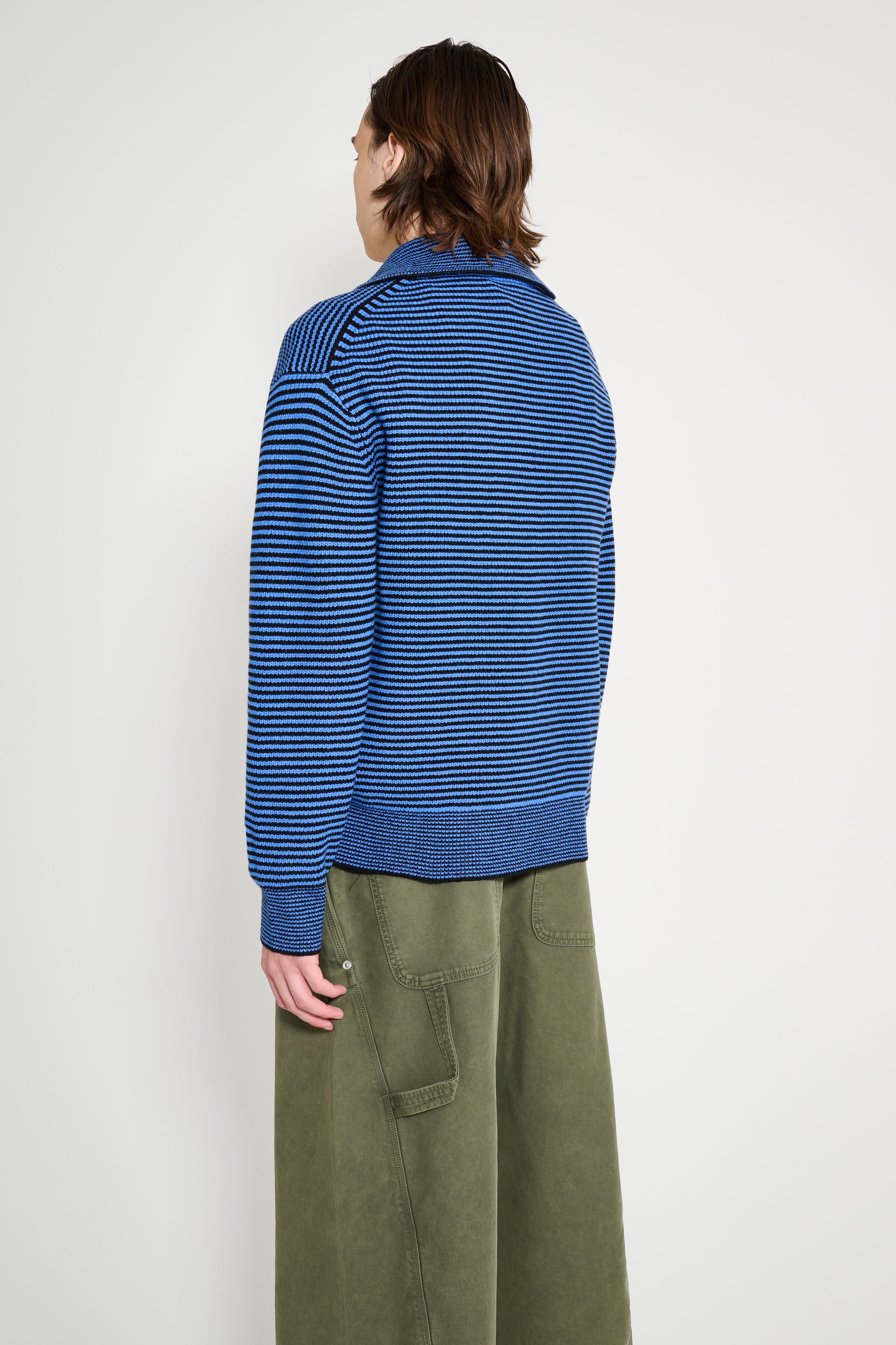 JW Anderson Half Zip Jumper Blue / Black