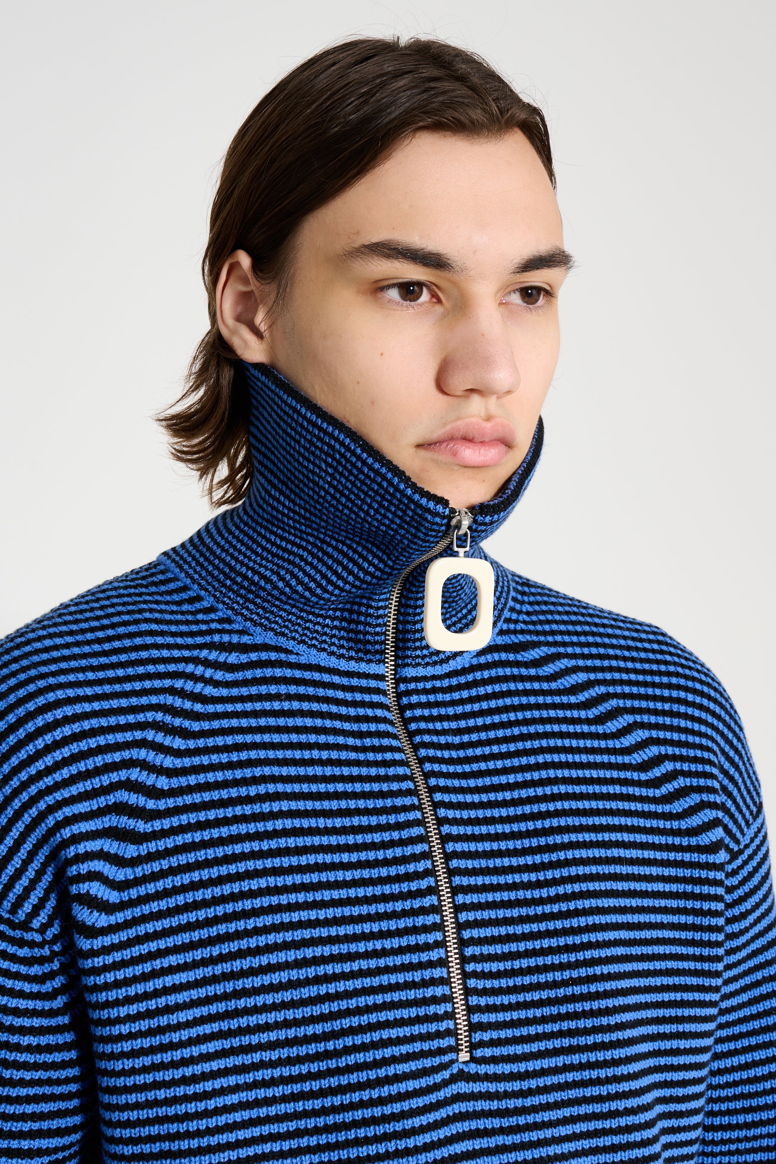 JW Anderson Half Zip Jumper Blue / Black