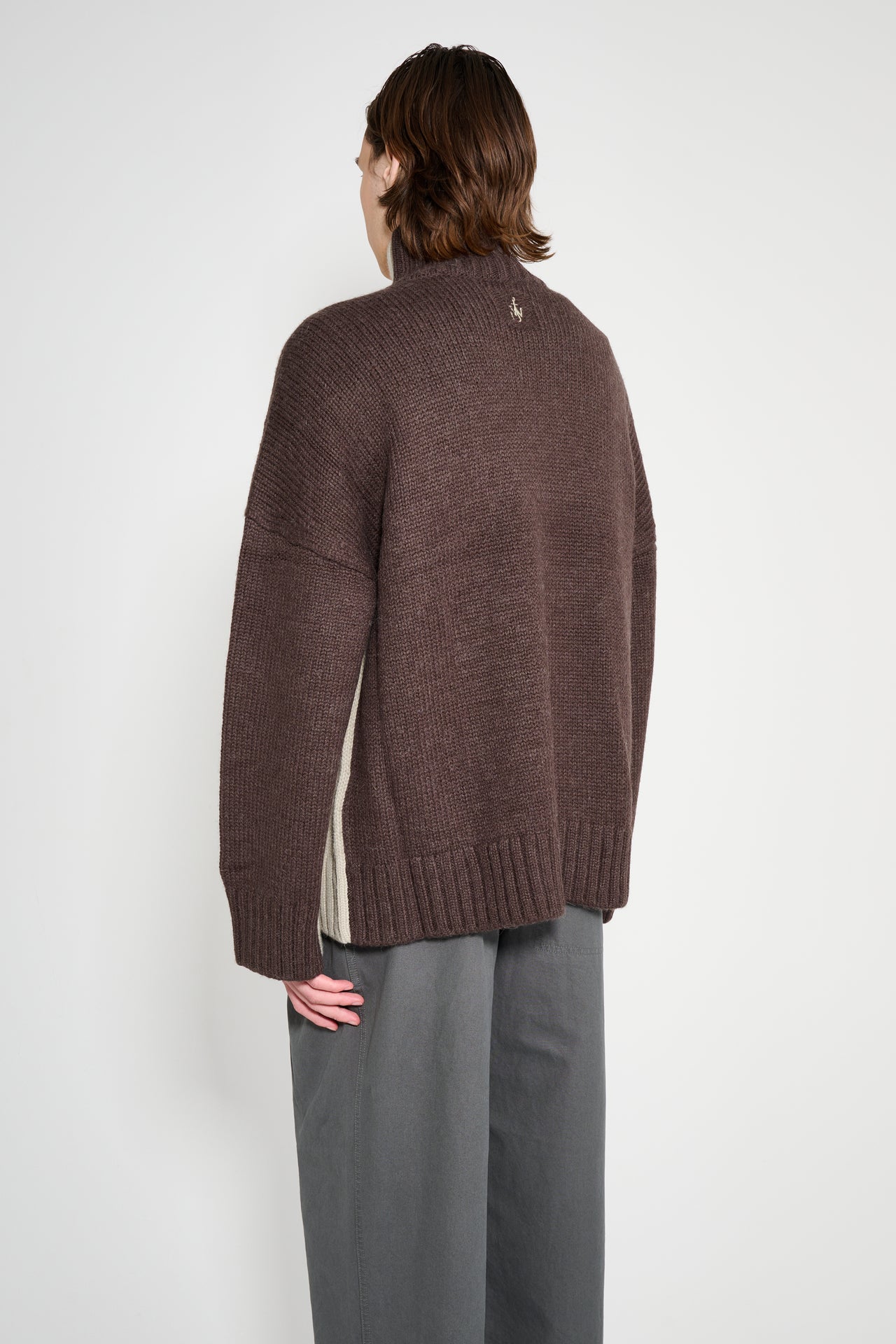 JW Anderson Two Tone Patch Pocket Jumper Nougat / Chocolate
