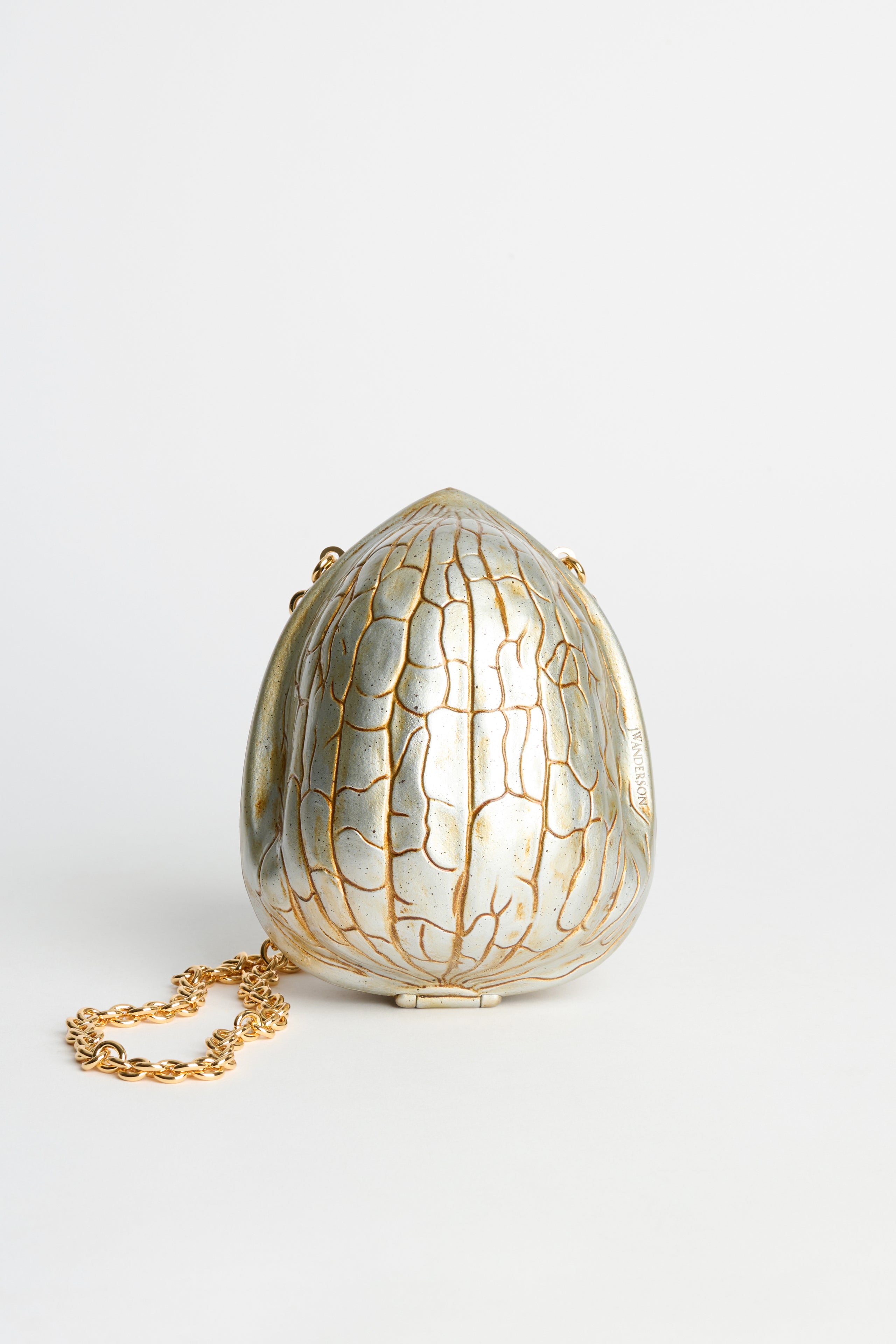 JW Anderson Walnut Clutch Aged Gold