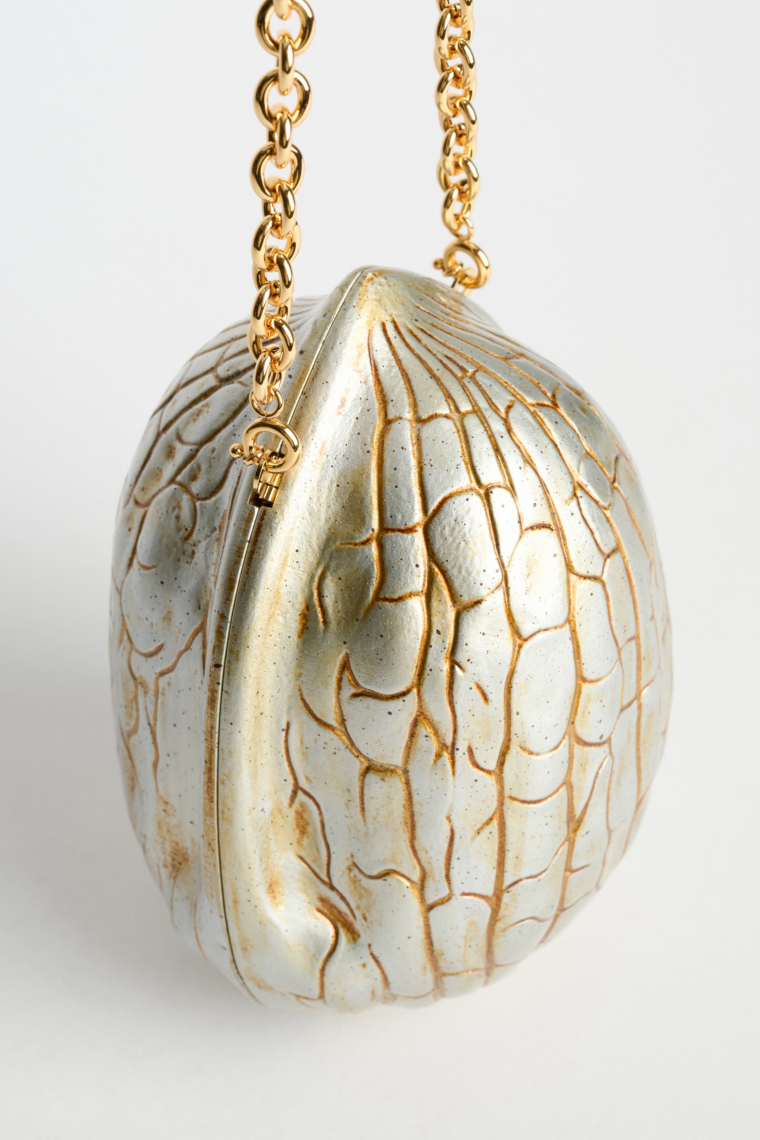 JW Anderson Walnut Clutch Aged Gold