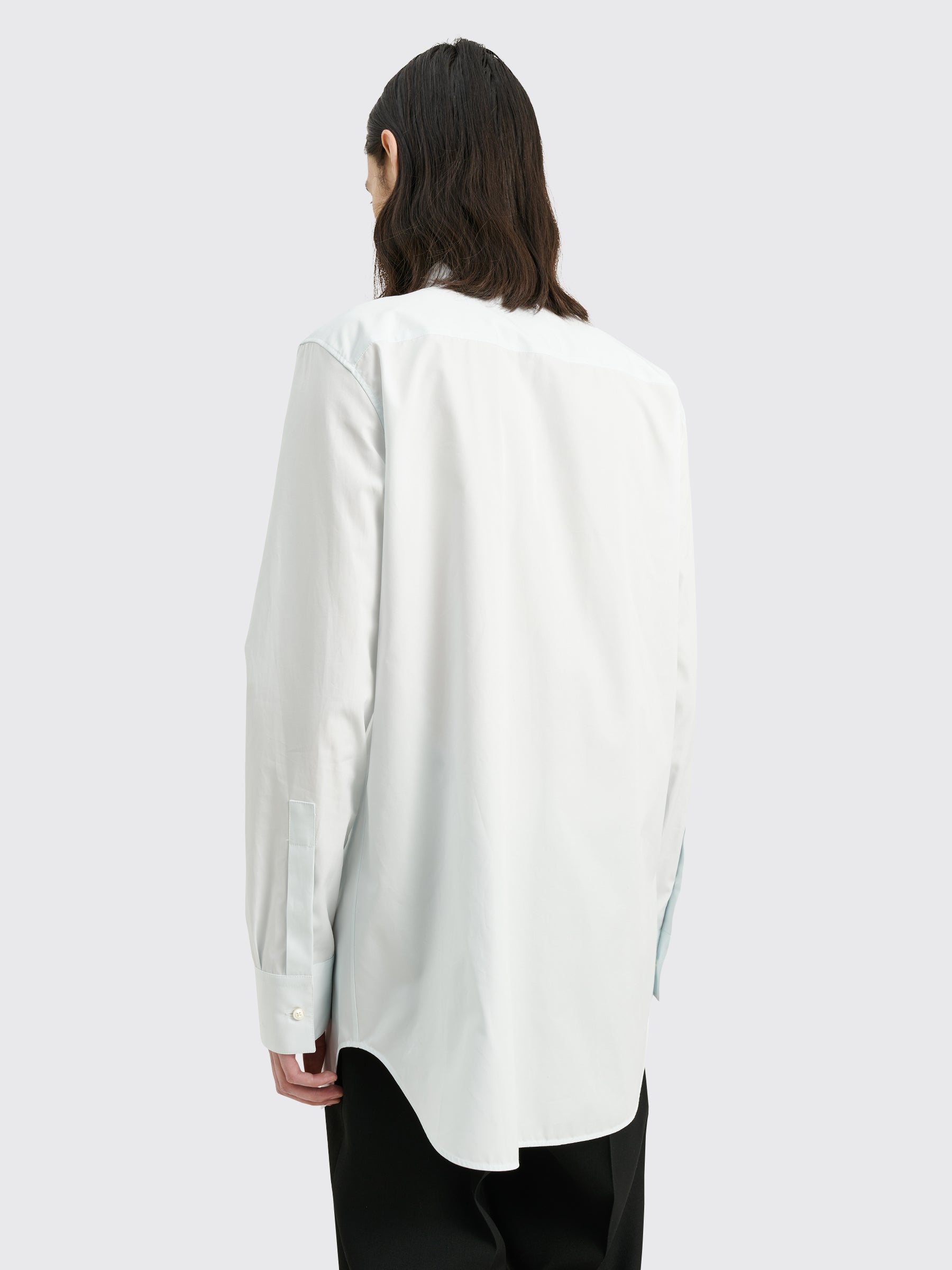 Jil Sander Organic Cotton Poplin Shirt Light Pastel Blue