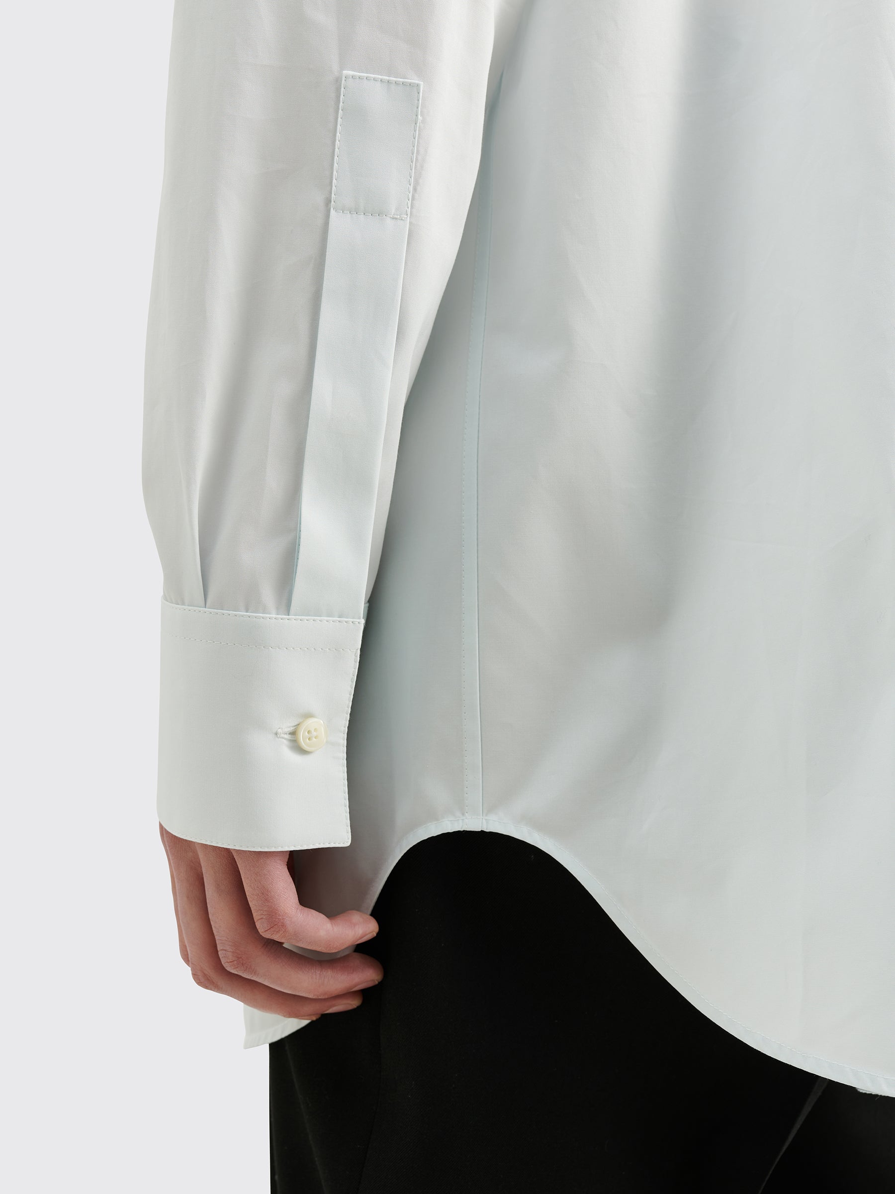 Jil Sander Organic Cotton Poplin Shirt Light Pastel Blue