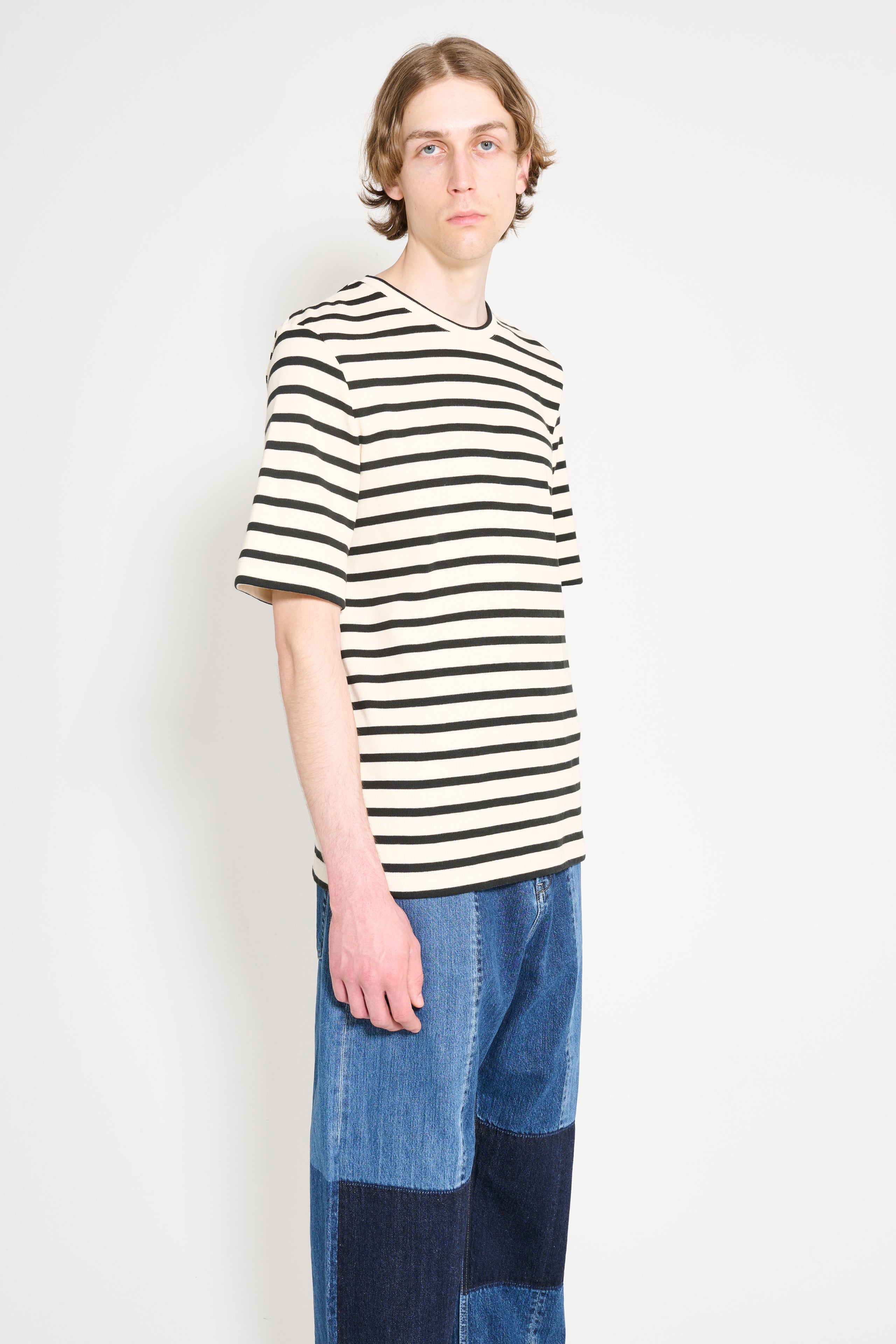 Jil Sander+ Crew-Neck T-shirt Black Stripes