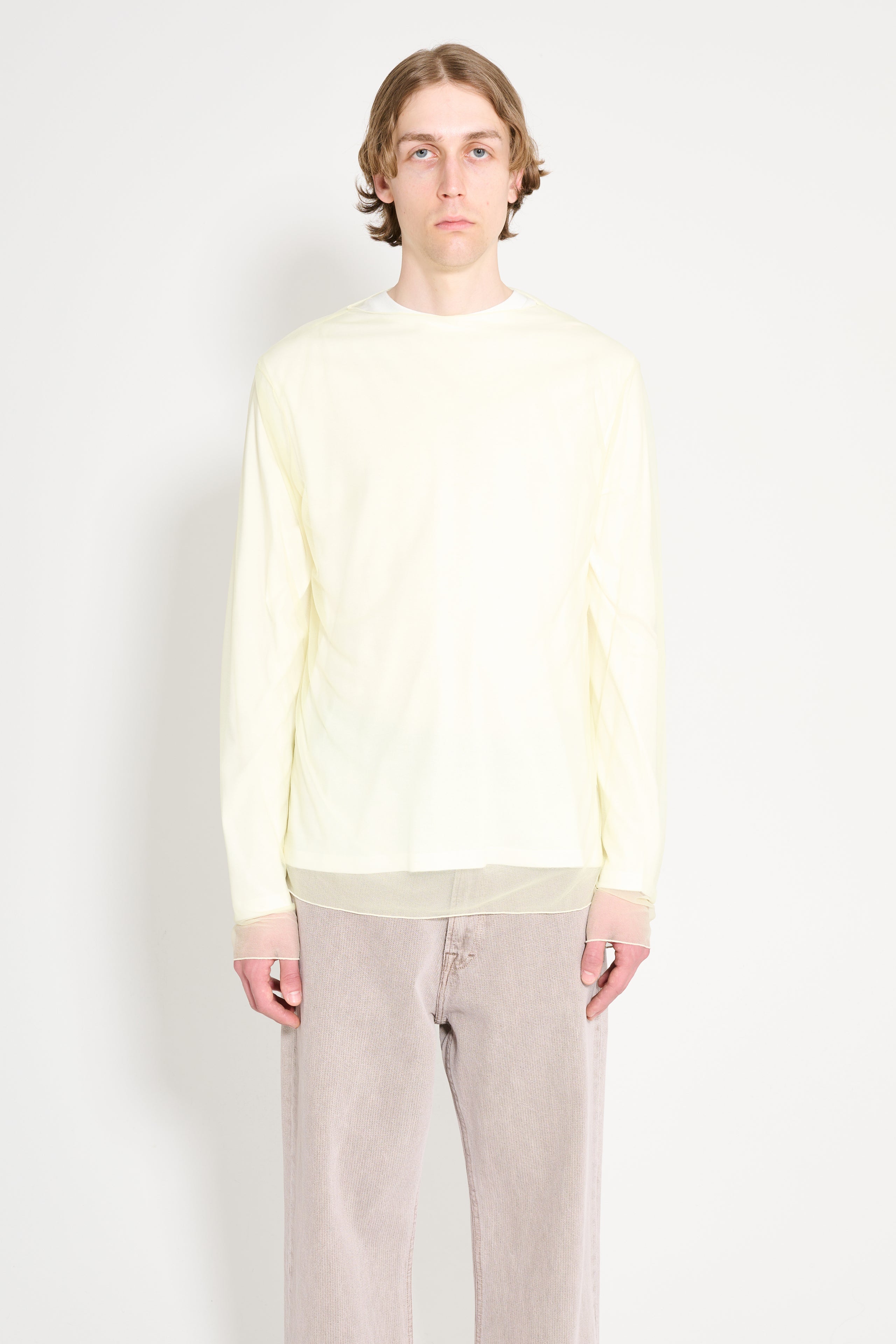 Jil Sander Layered T-shirt Pistacchio Cream