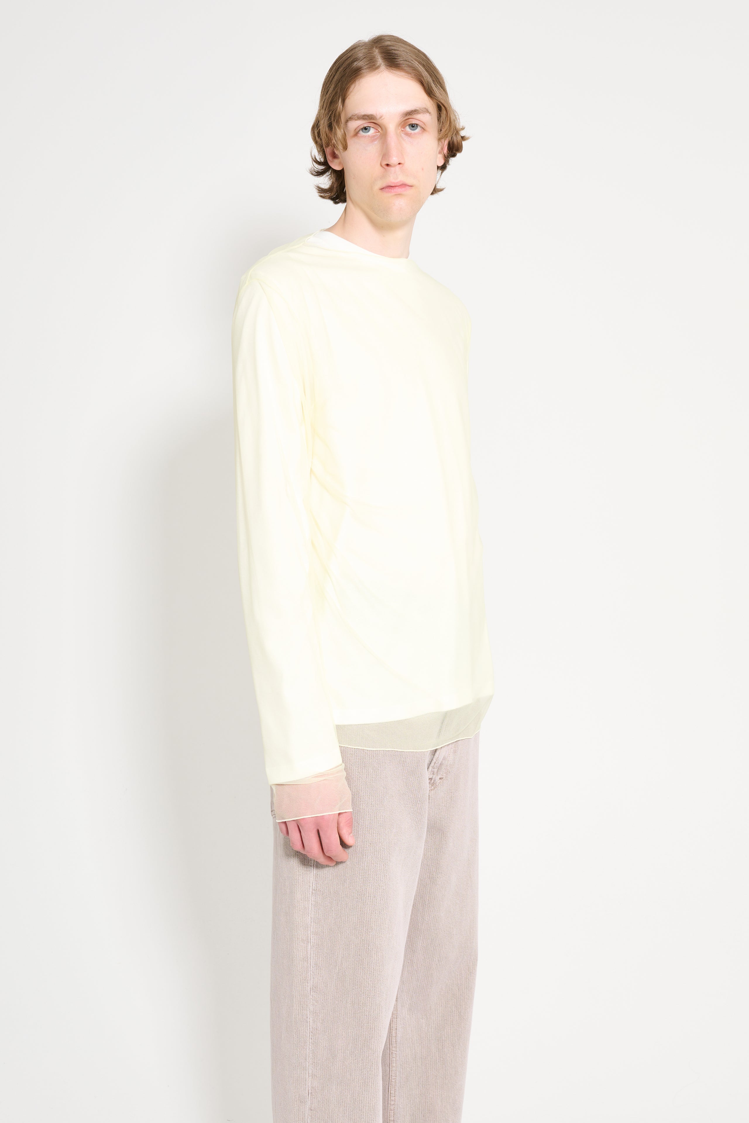 Jil Sander Layered T-shirt Pistacchio Cream
