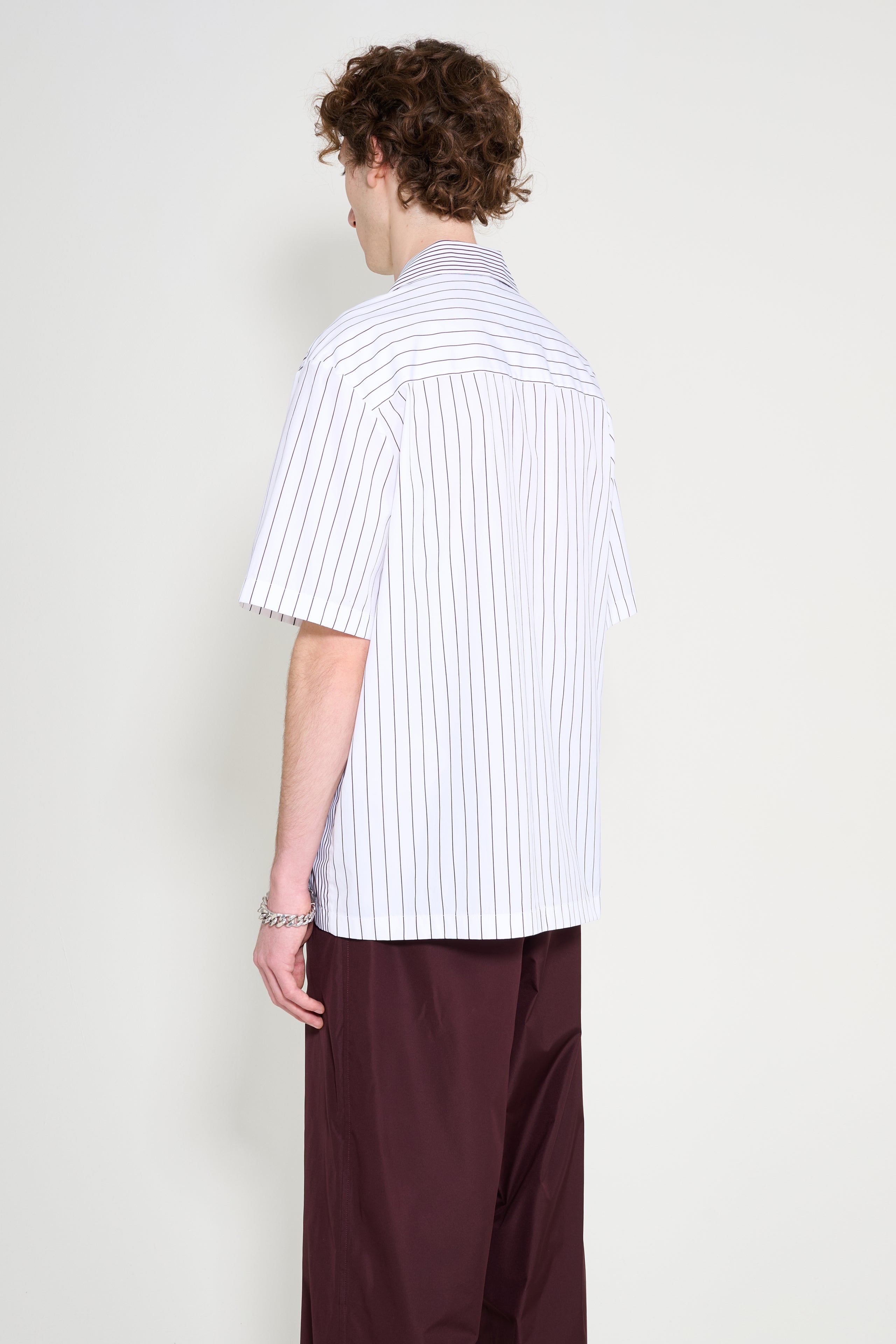 Jil Sander Short Sleeve Stripe Shirt White / Black