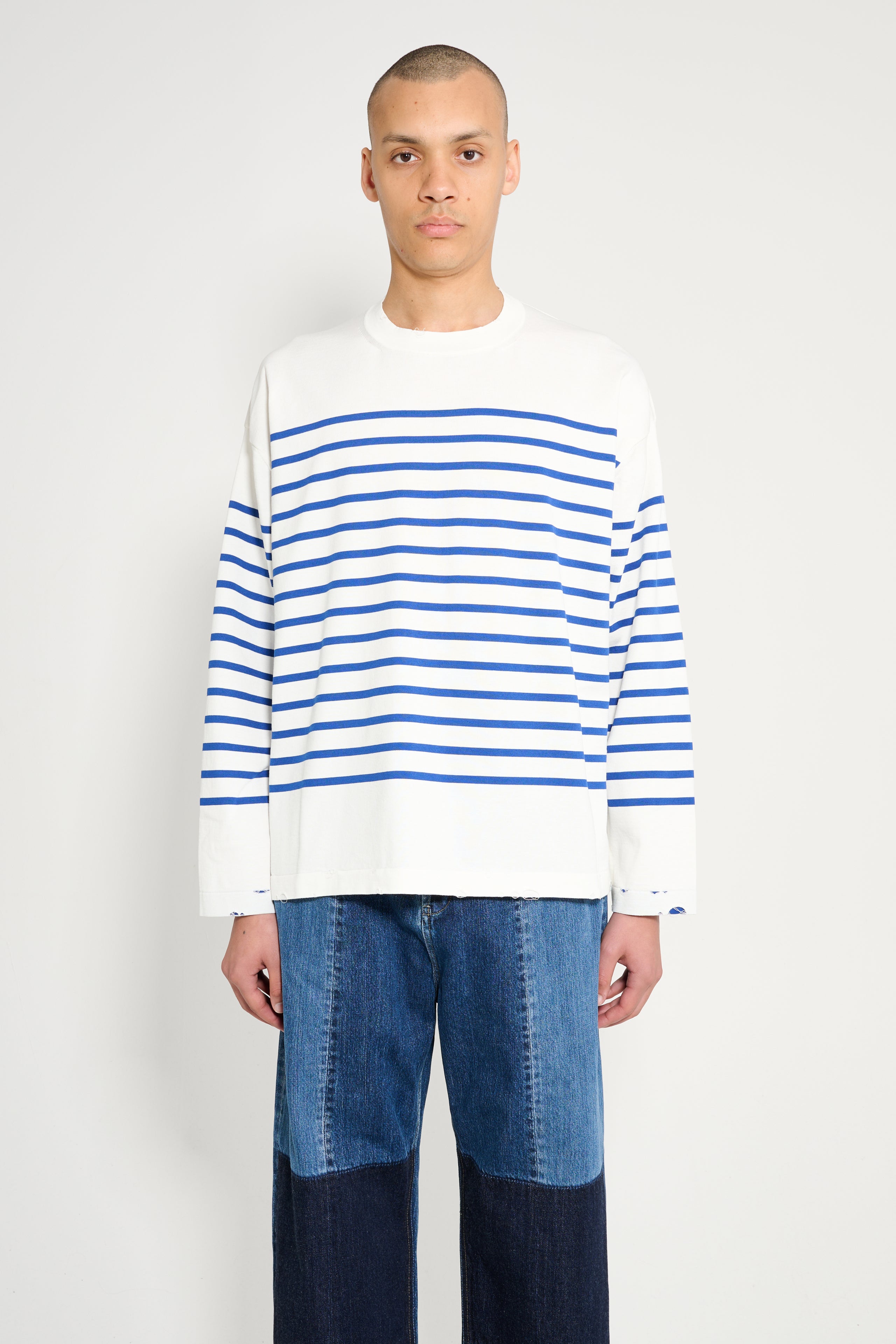 Junya Watanabe MAN Sweater Blue Off-White