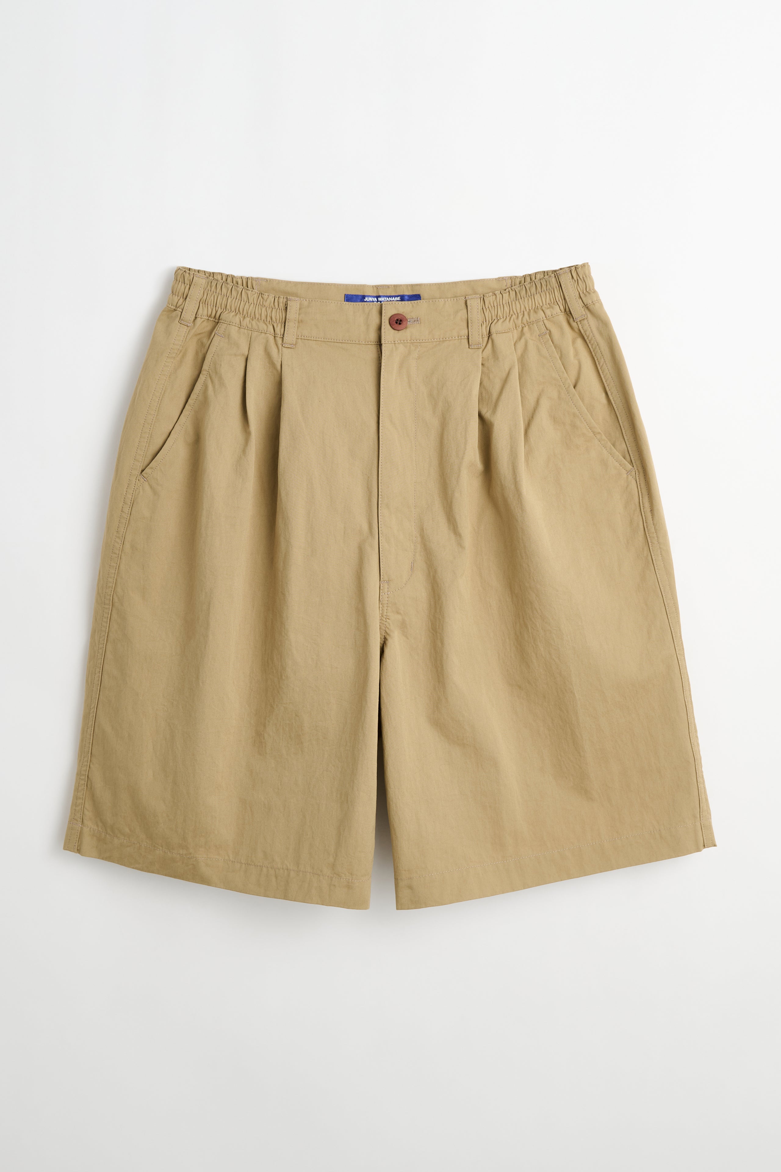 Junya Watanabe MAN Pleated Wide Leg Shorts Beige