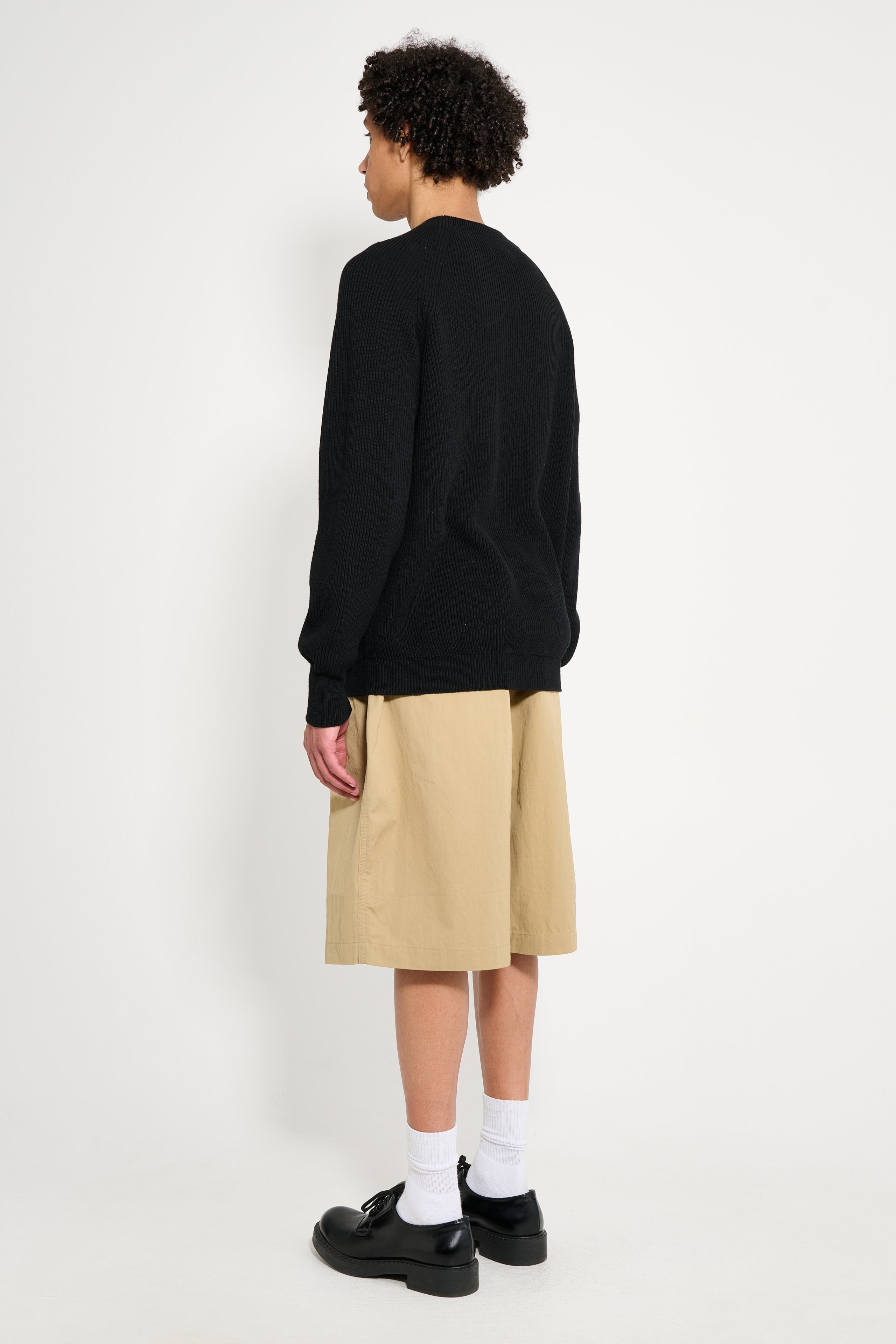 Junya Watanabe MAN Pleated Wide Leg Shorts Beige