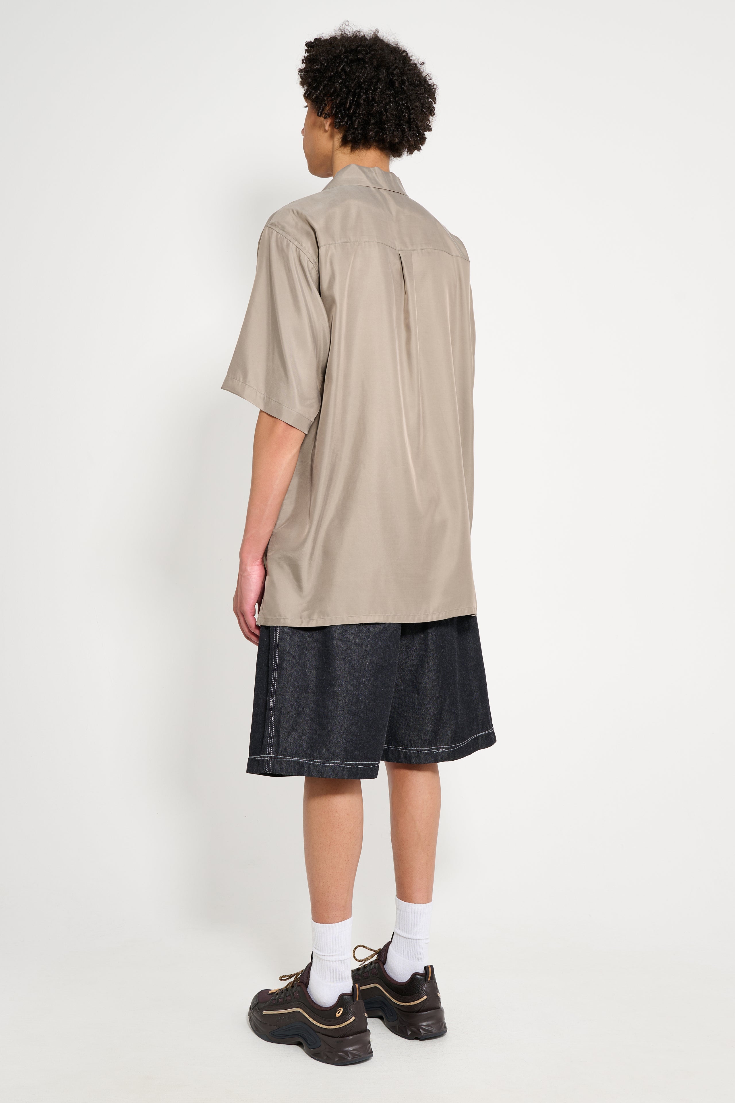 Junya Watanabe MAN Wide Leg Pleated Shorts Black