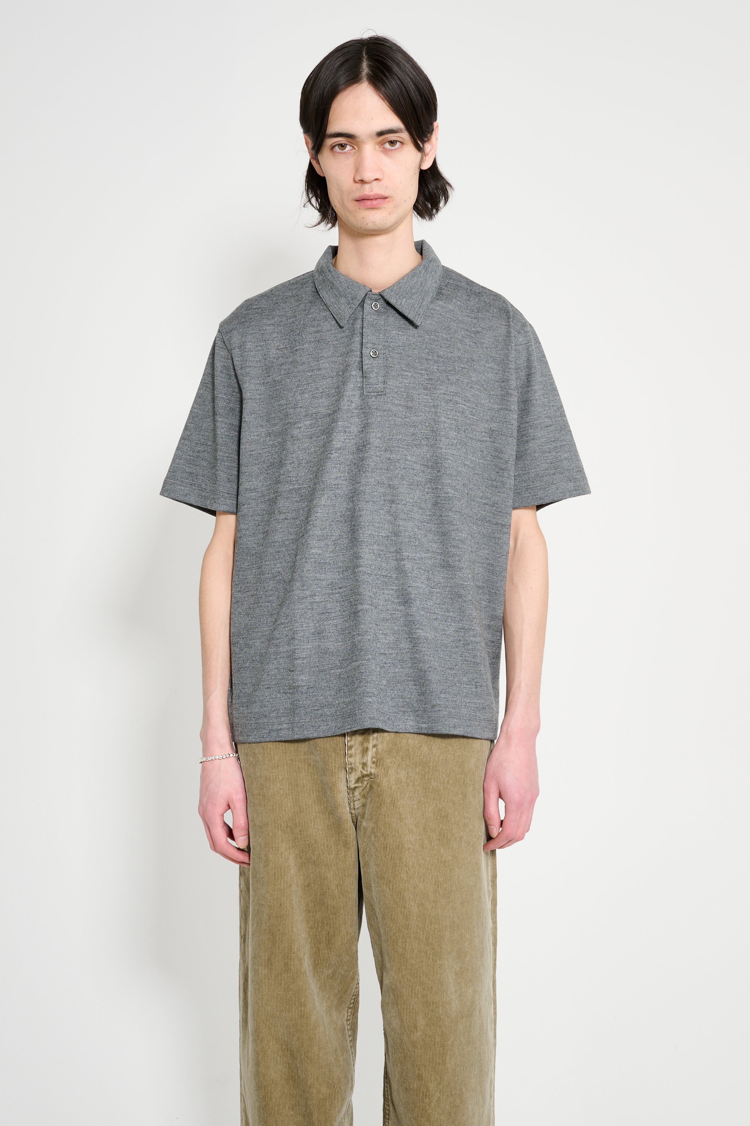 Lady White Co. Summer Wool Polo Grey