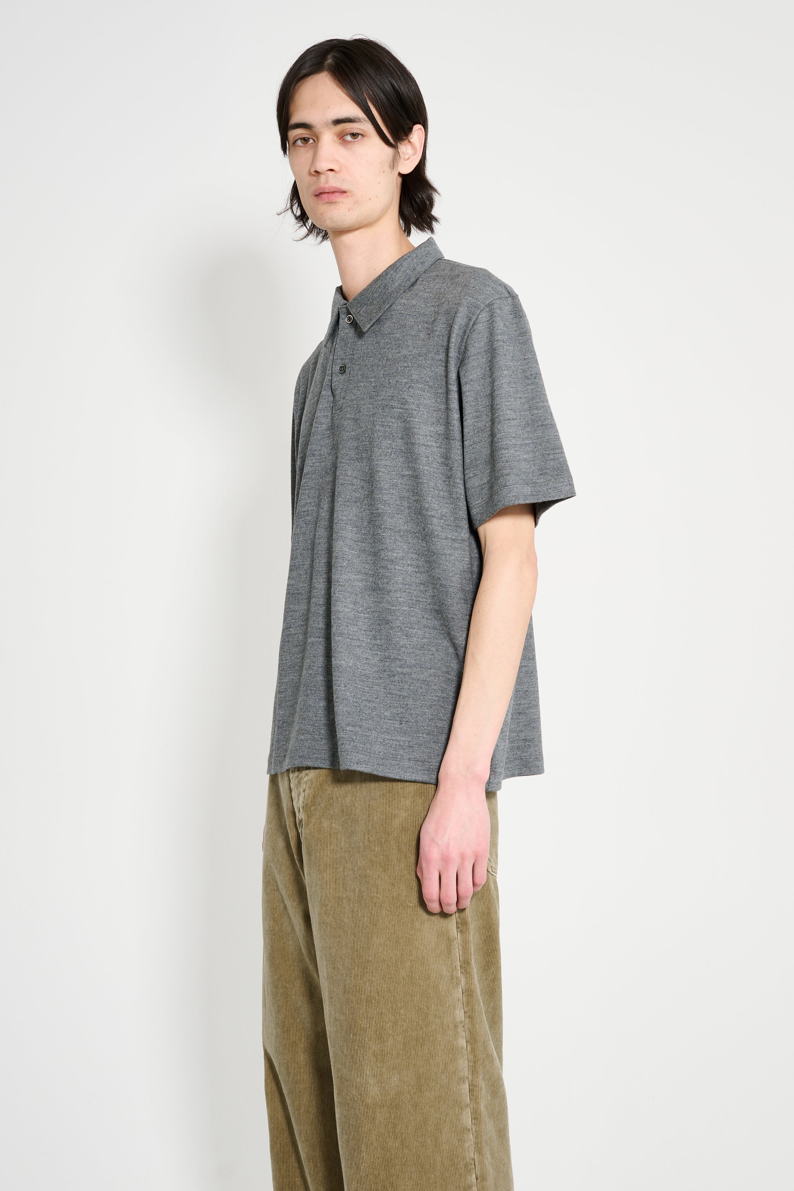 Lady White Co. Summer Wool Polo Grey