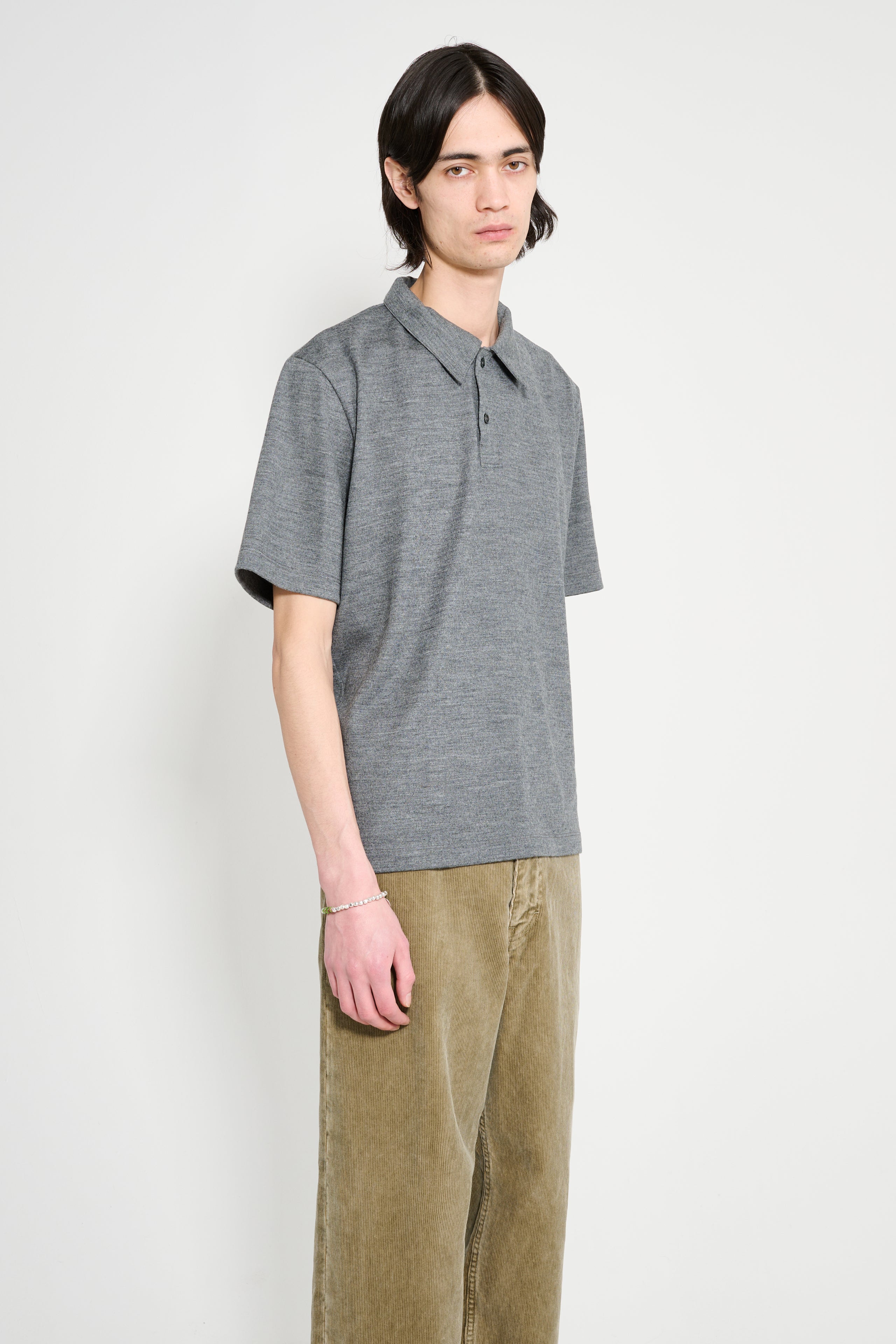 Lady White Co. Summer Wool Polo Grey