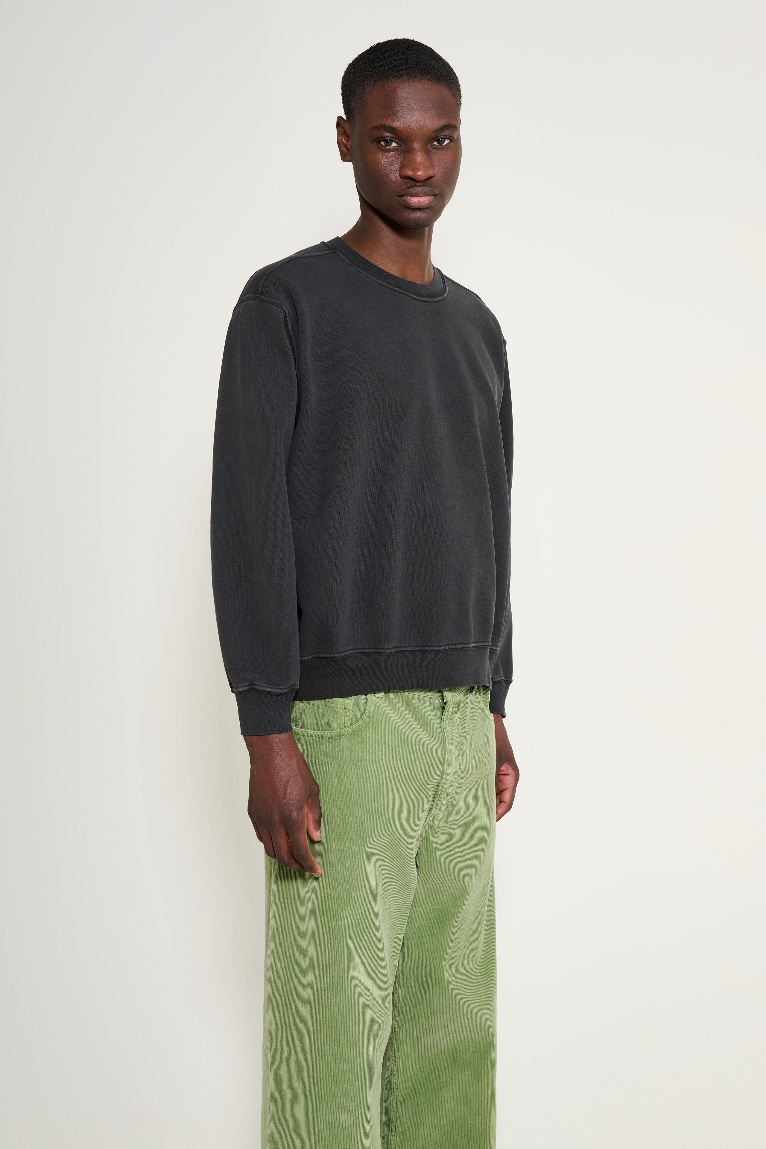 Lady White Co. Mini Crewneck Pigment Charcoal
