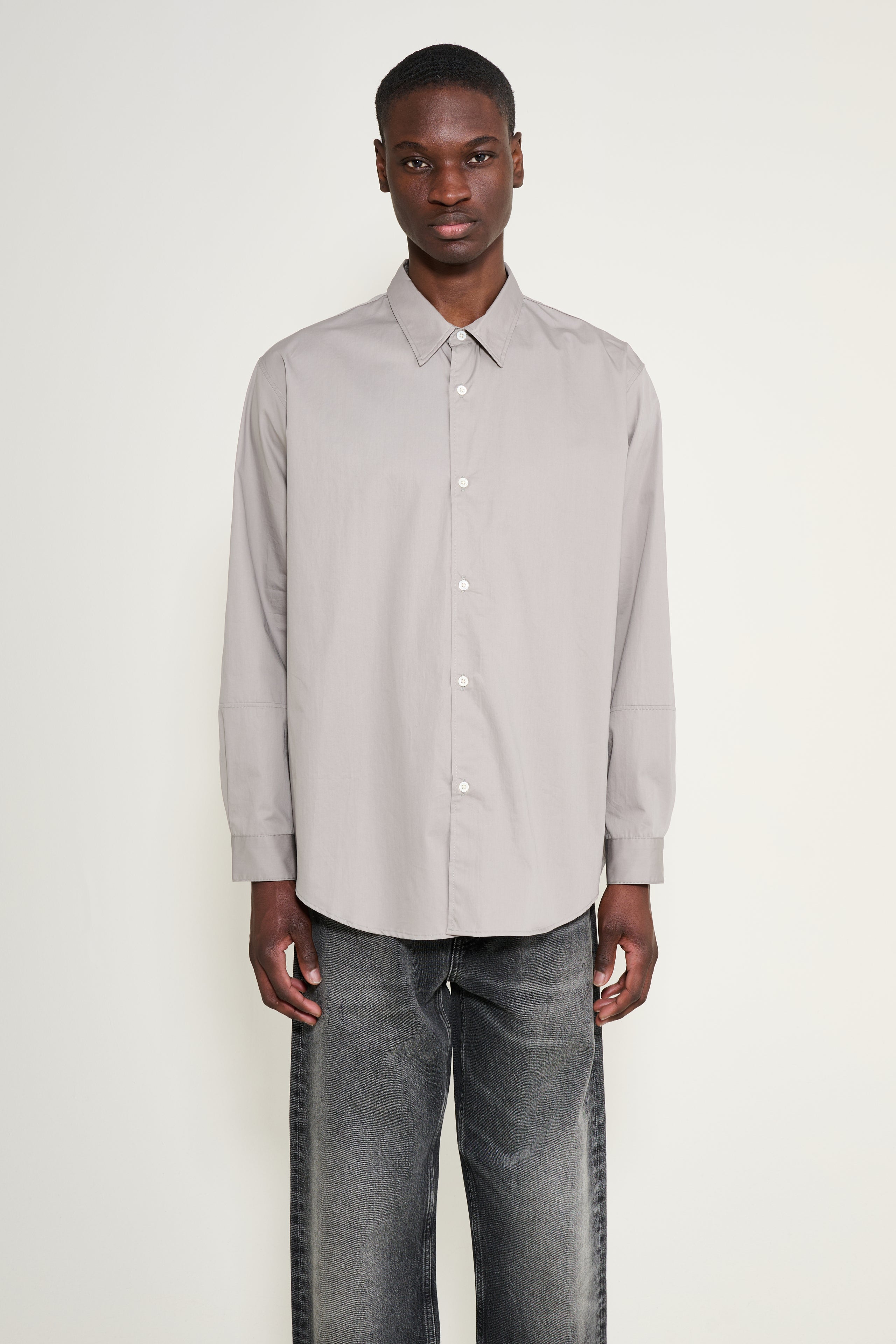 Lady White Co. Lynn Poplin L/S Shirt True Grey