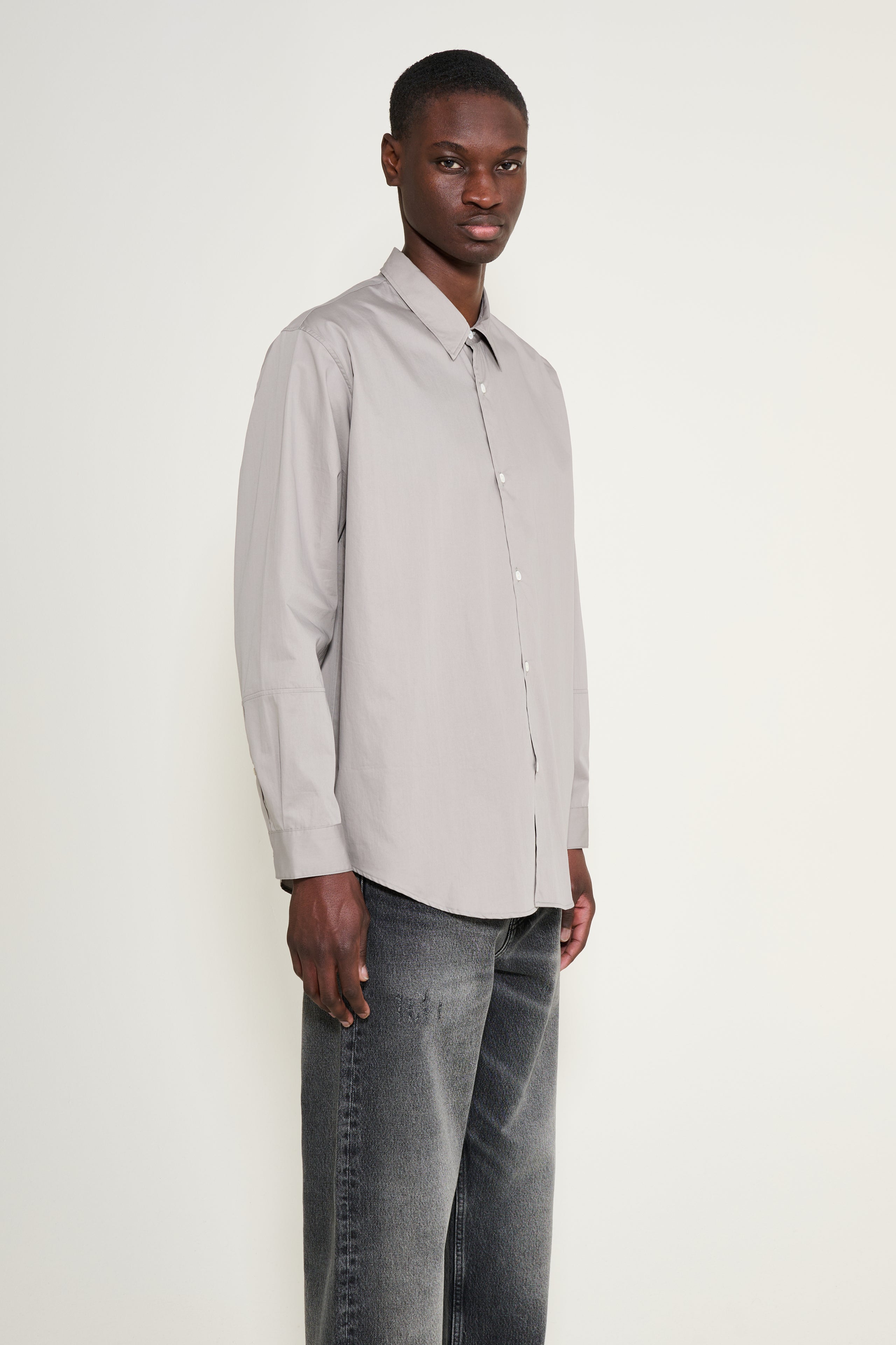 Lady White Co. Lynn Poplin L/S Shirt True Grey