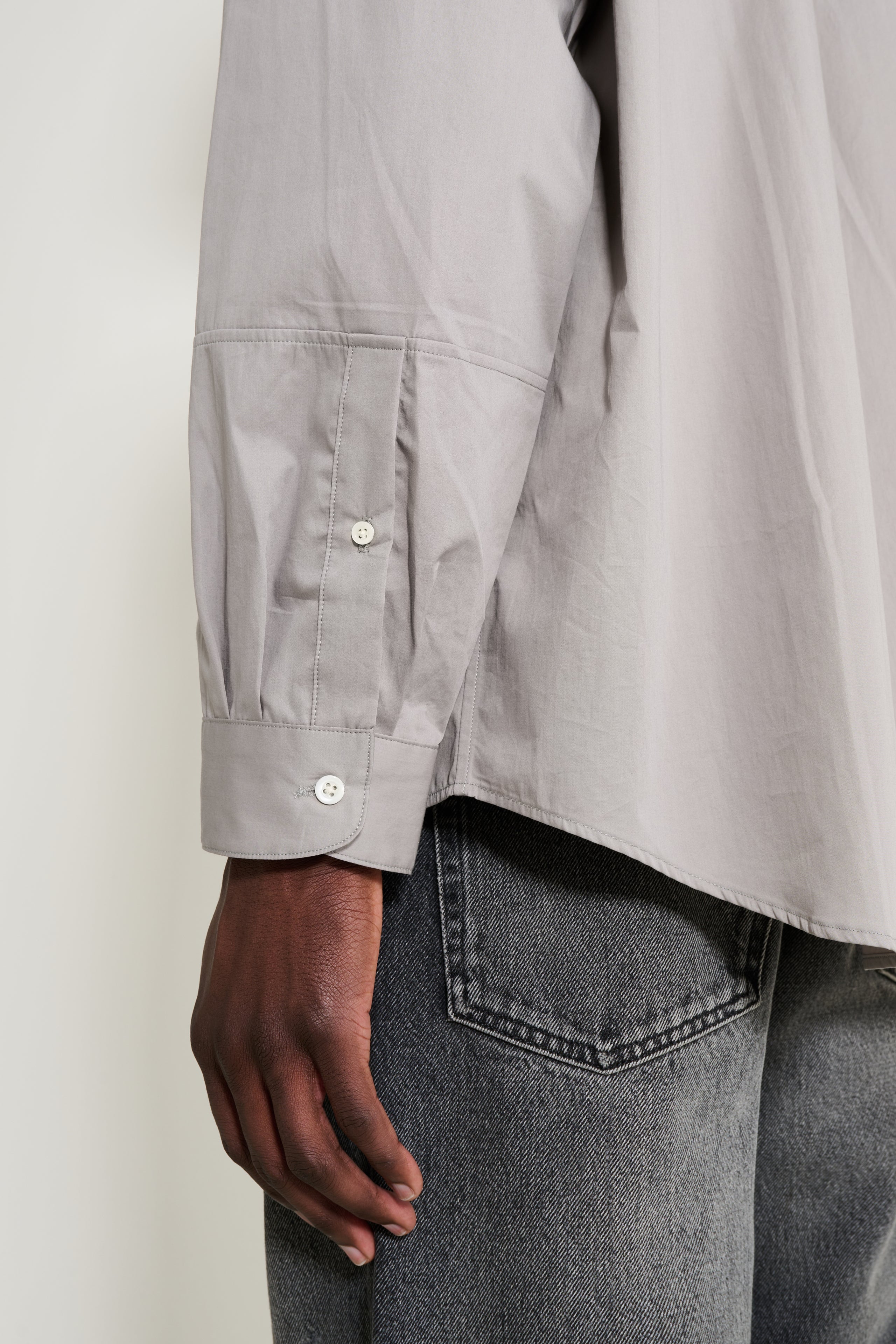 Lady White Co. Lynn Poplin L/S Shirt True Grey