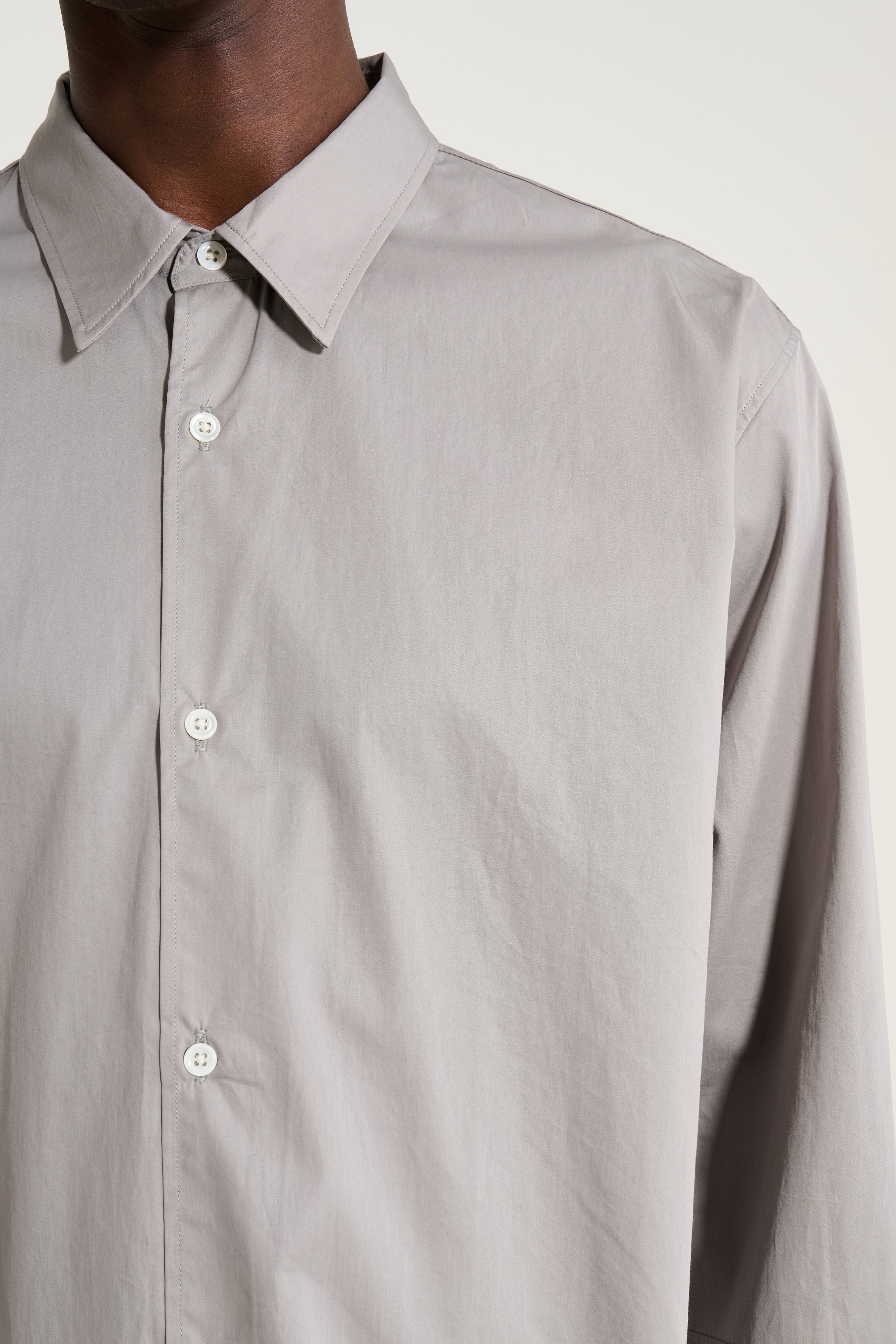 Lady White Co. Lynn Poplin L/S Shirt True Grey