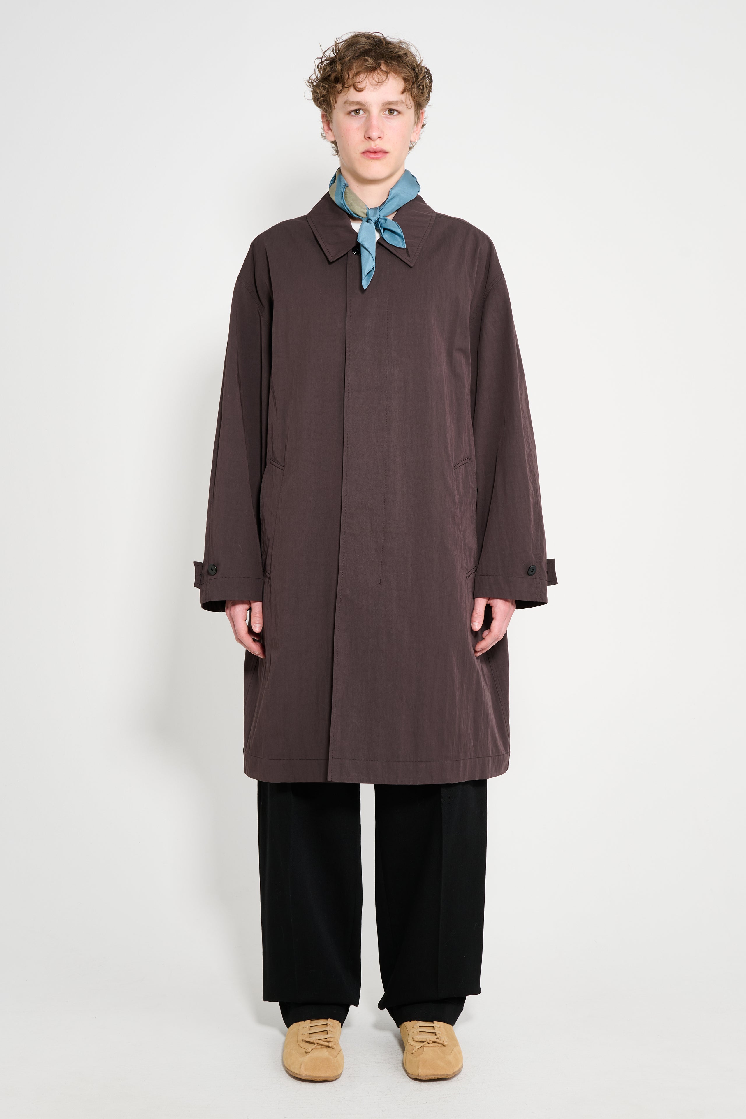 Lemaire Car Coat Dark Chocolate