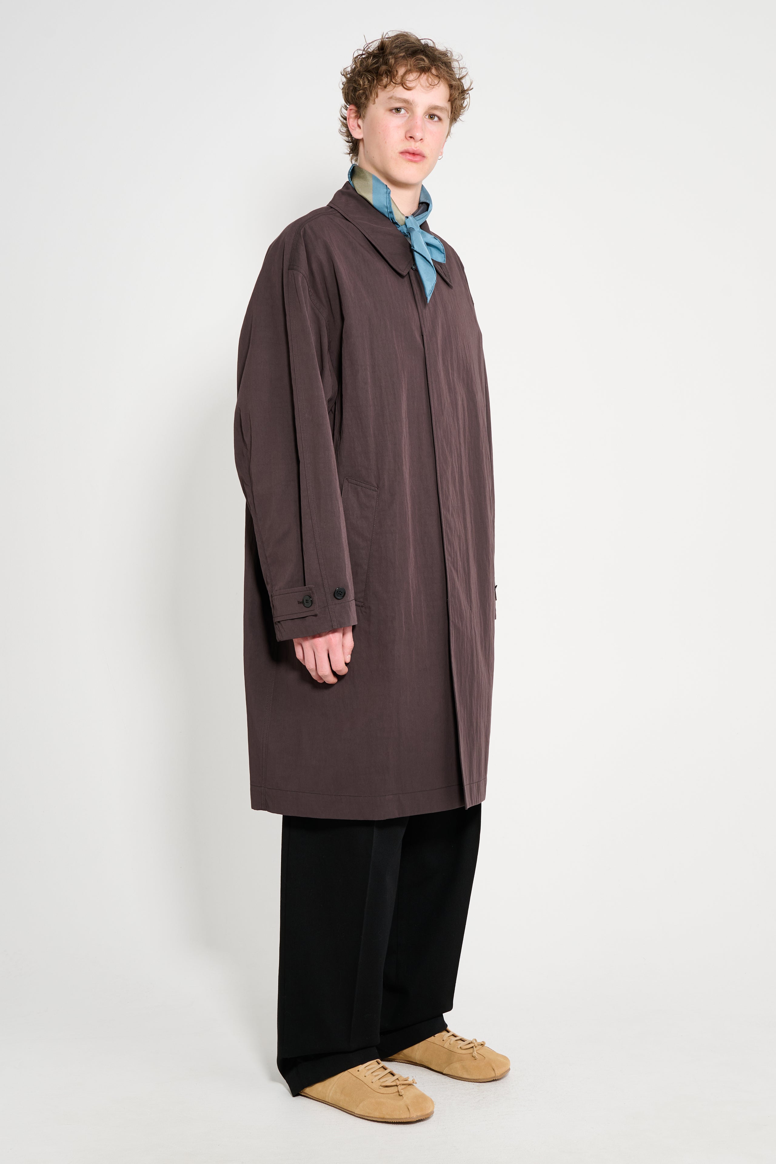 Lemaire Car Coat Dark Chocolate