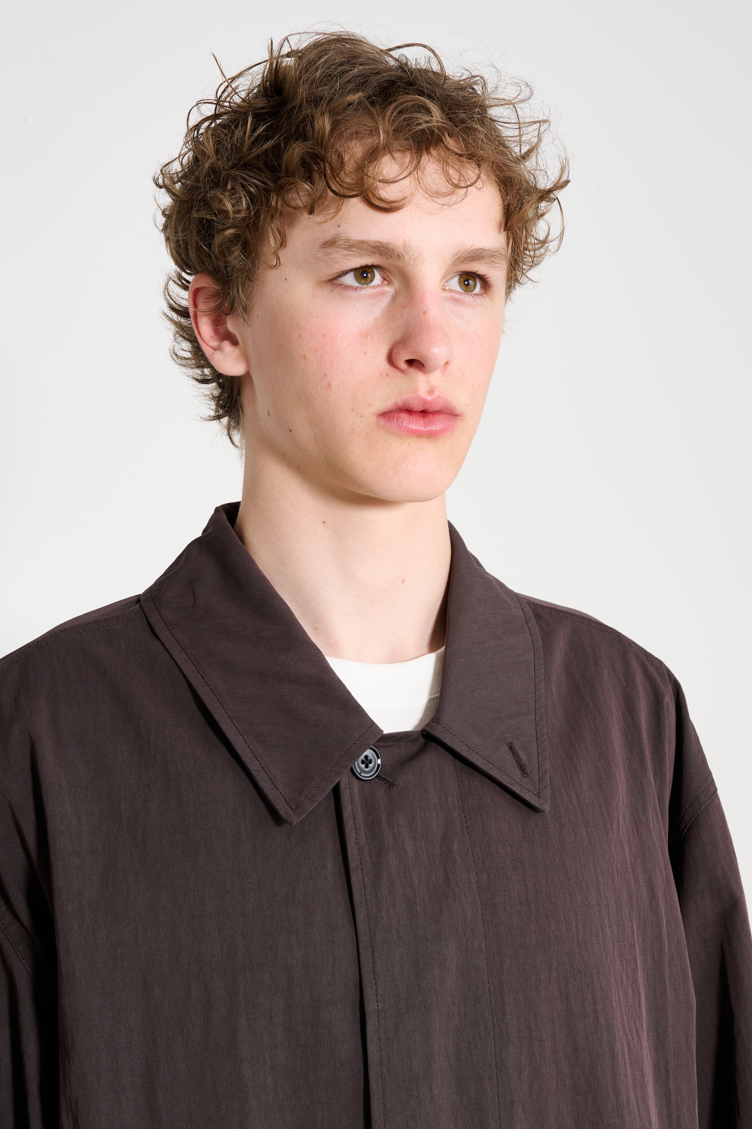 Lemaire Car Coat Dark Chocolate