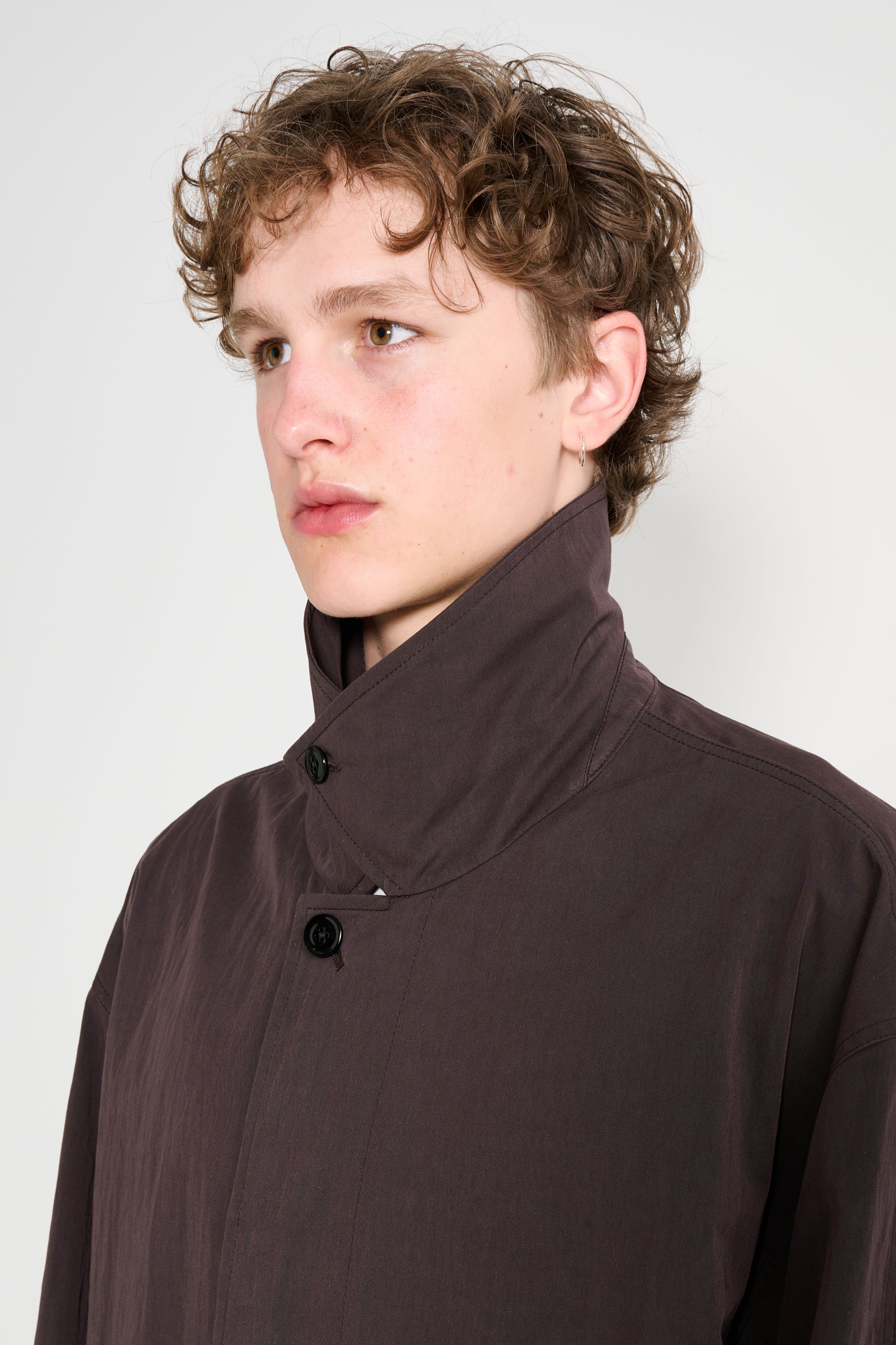 Lemaire Car Coat Dark Chocolate
