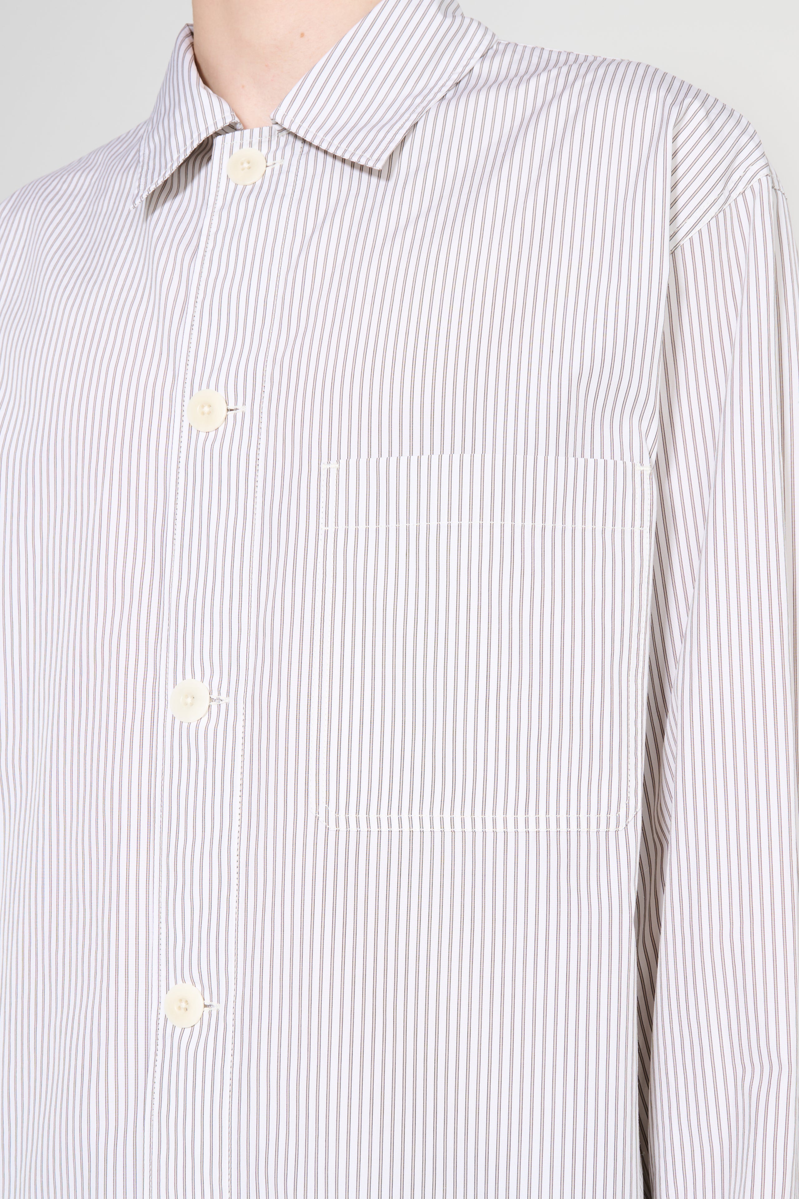 Lemaire Pyjama Shirt Creamy White / Taupe / Black