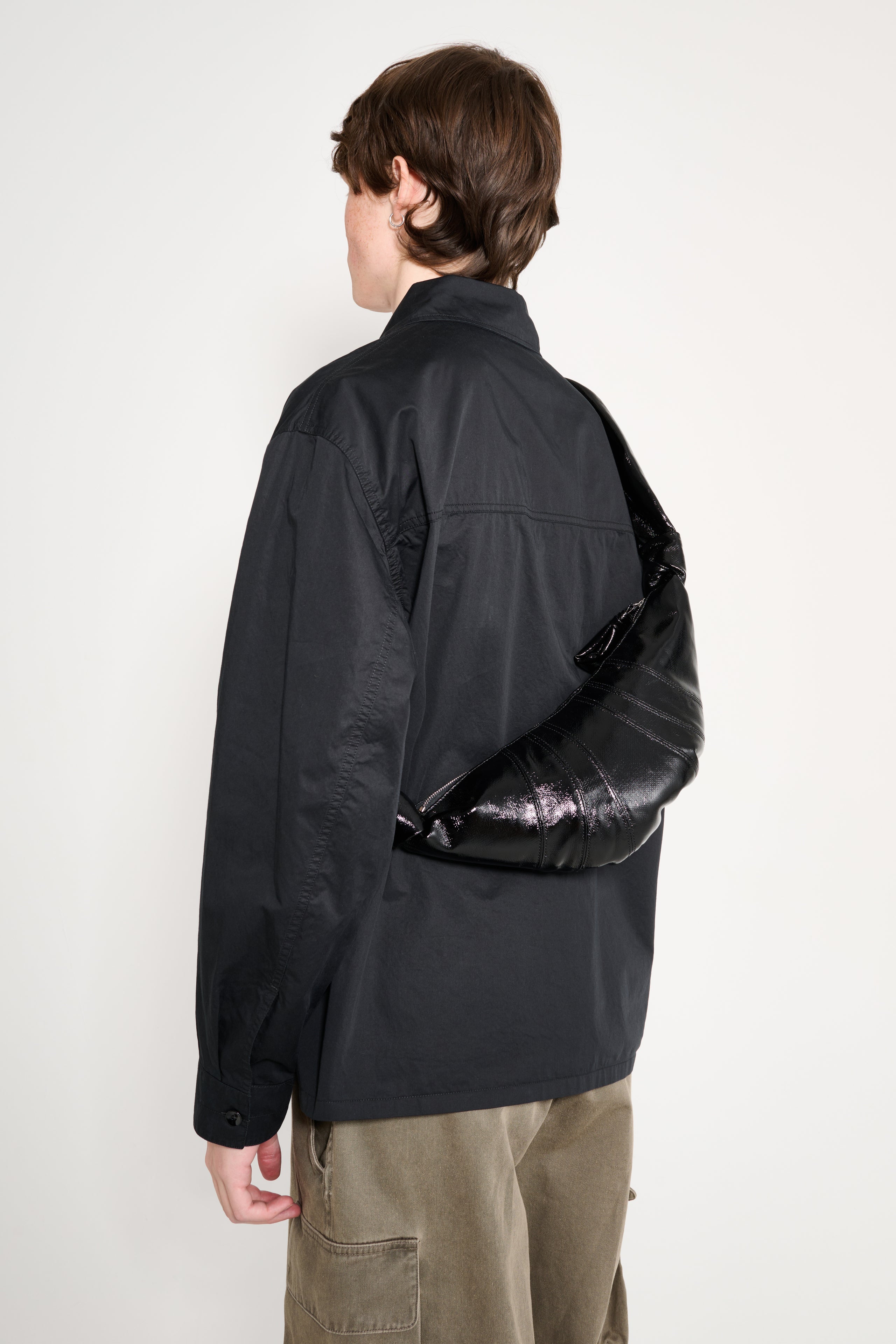 Lemaire Small Croissant Bag Coated Black