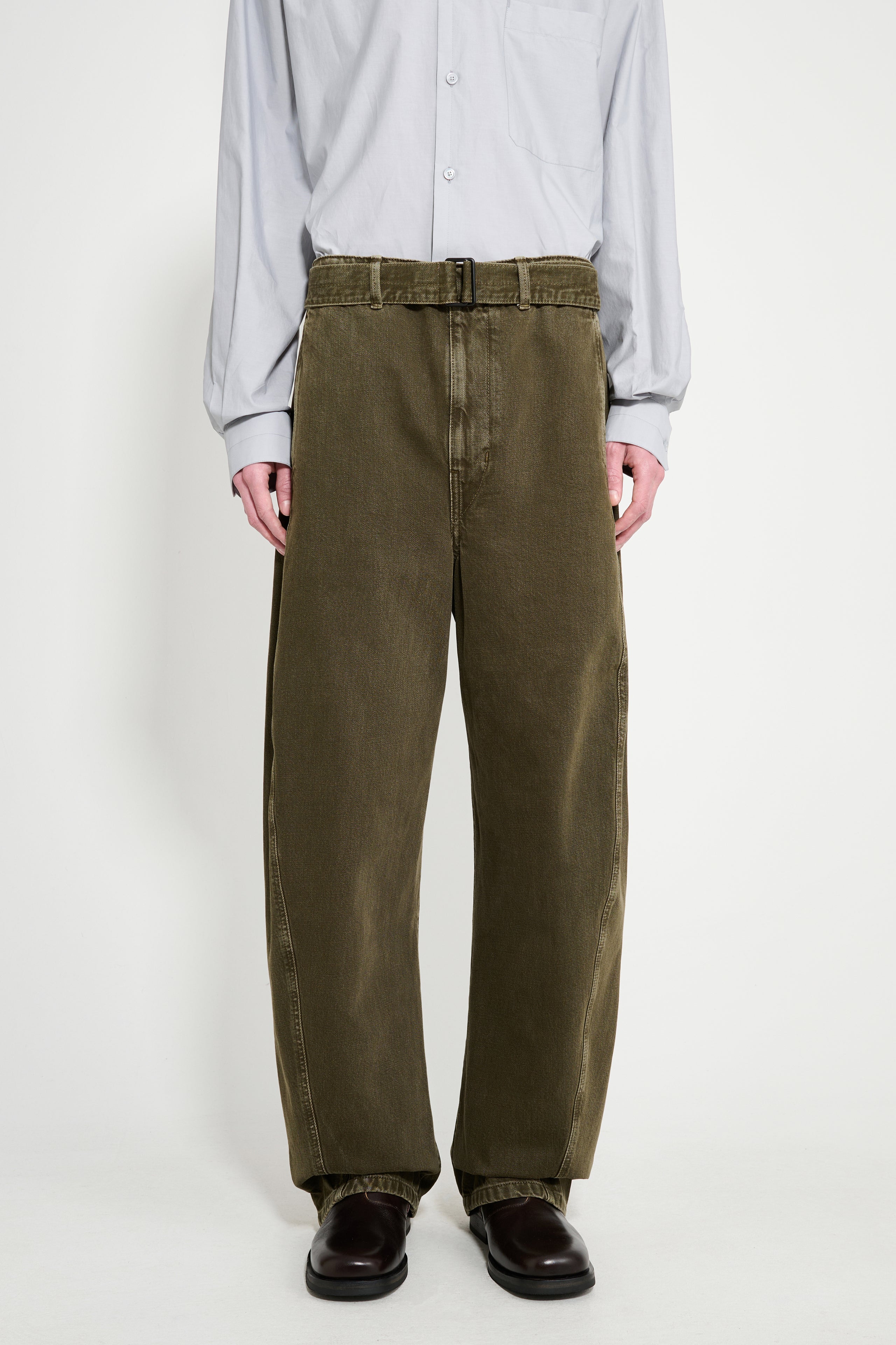 Lemaire Twisted Belted Pants Moss Green