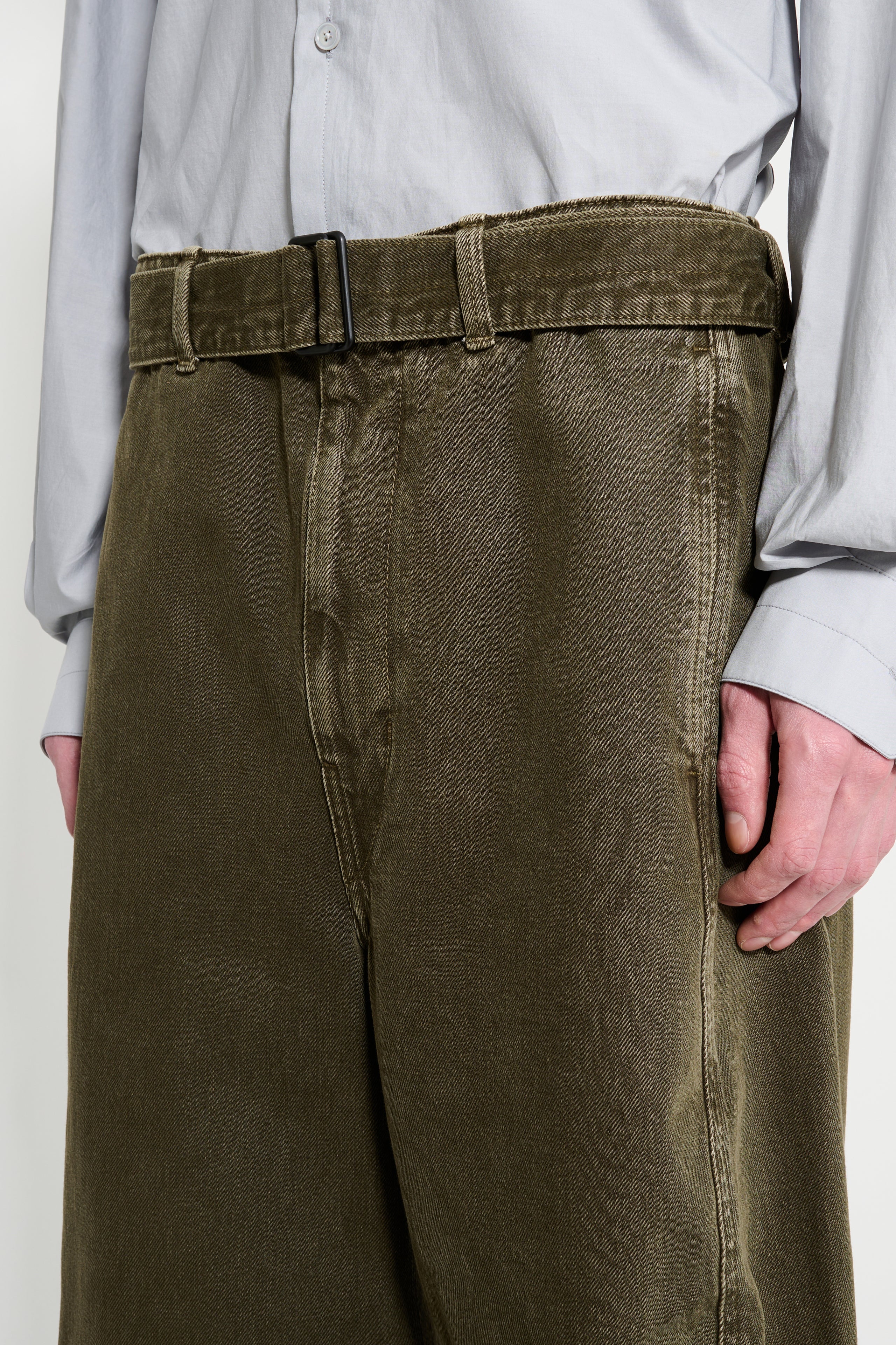Lemaire Twisted Belted Pants Moss Green