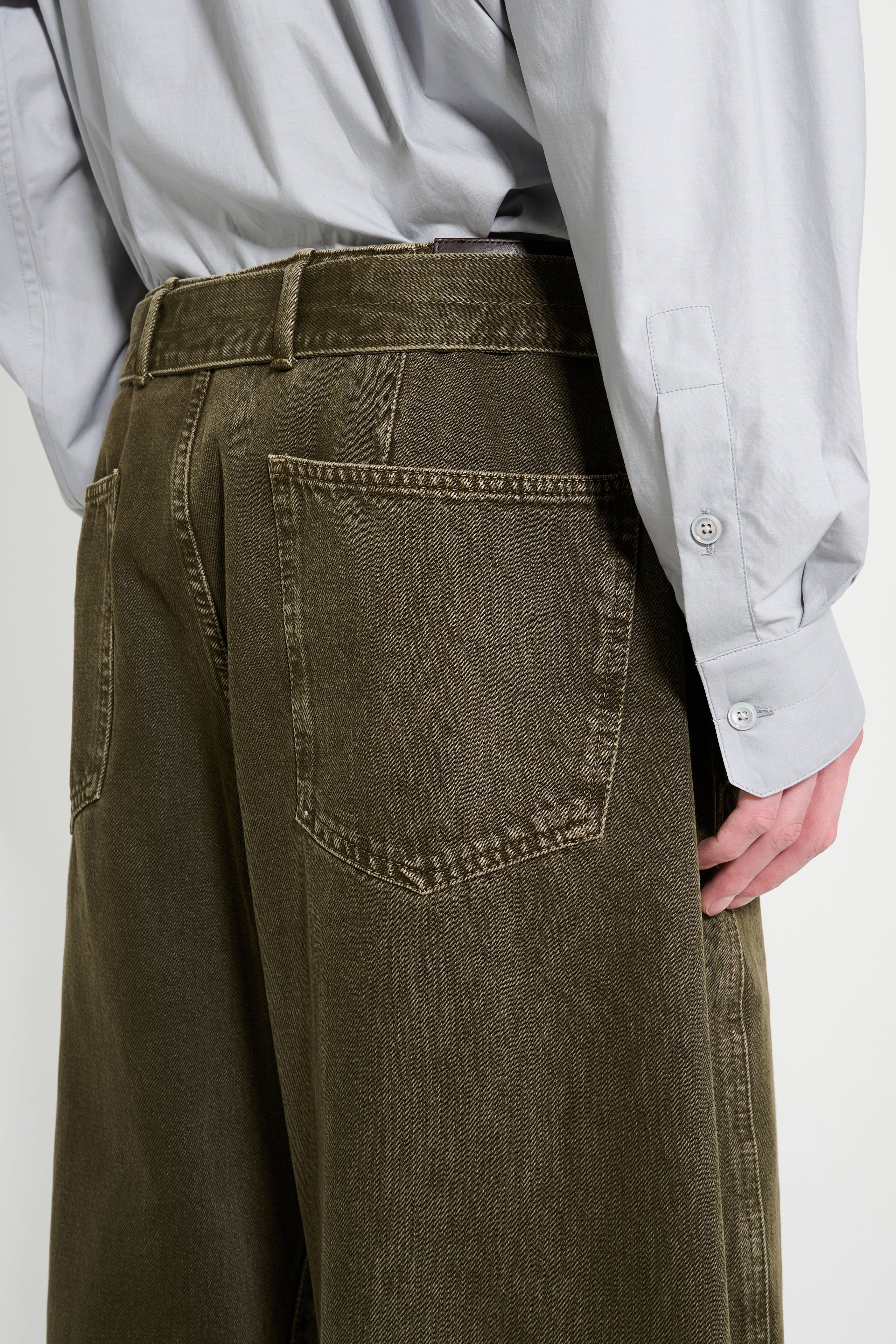 Lemaire Twisted Belted Pants Moss Green