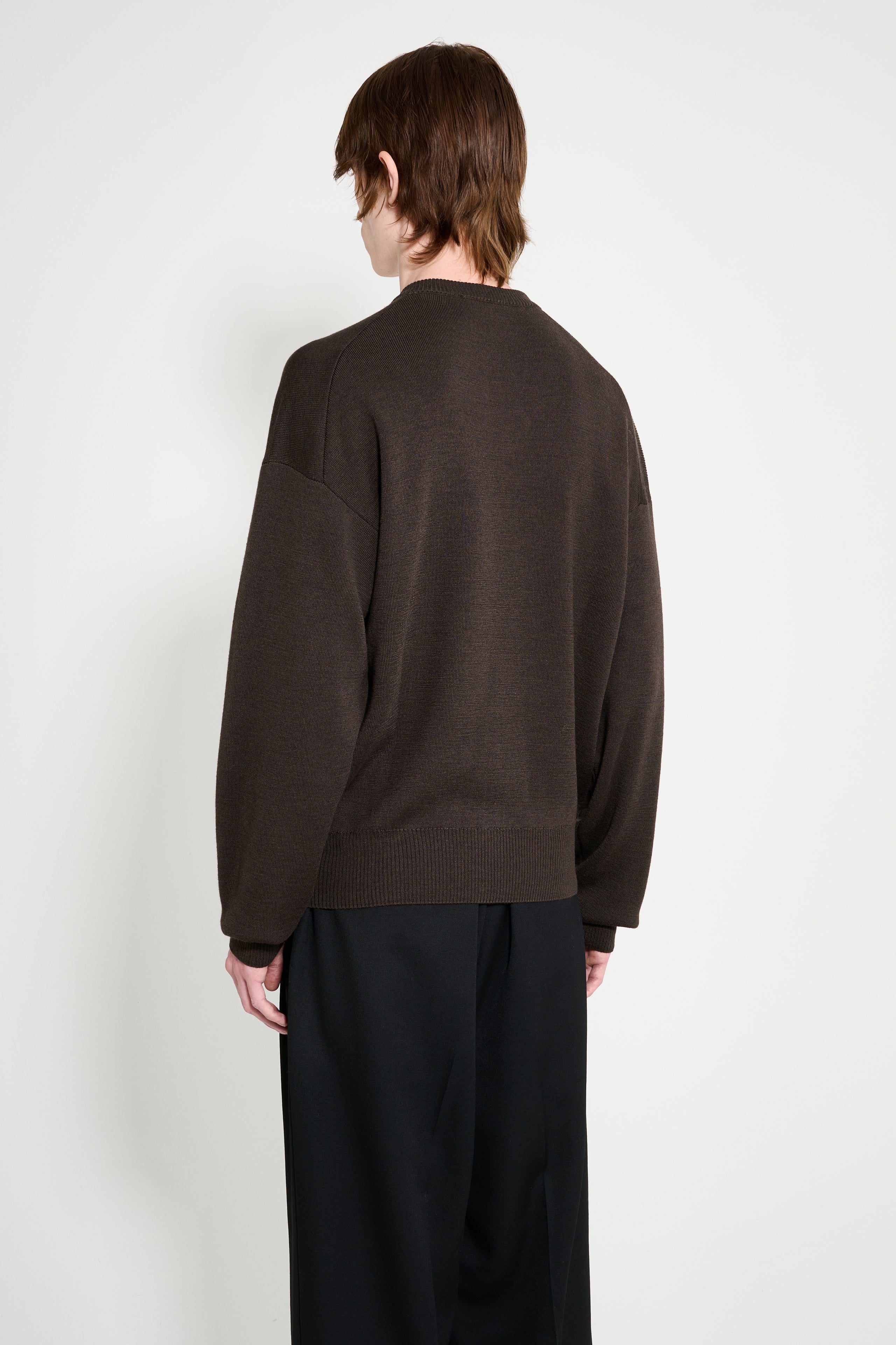 Lemaire V Neck Sweater Dark Cacao