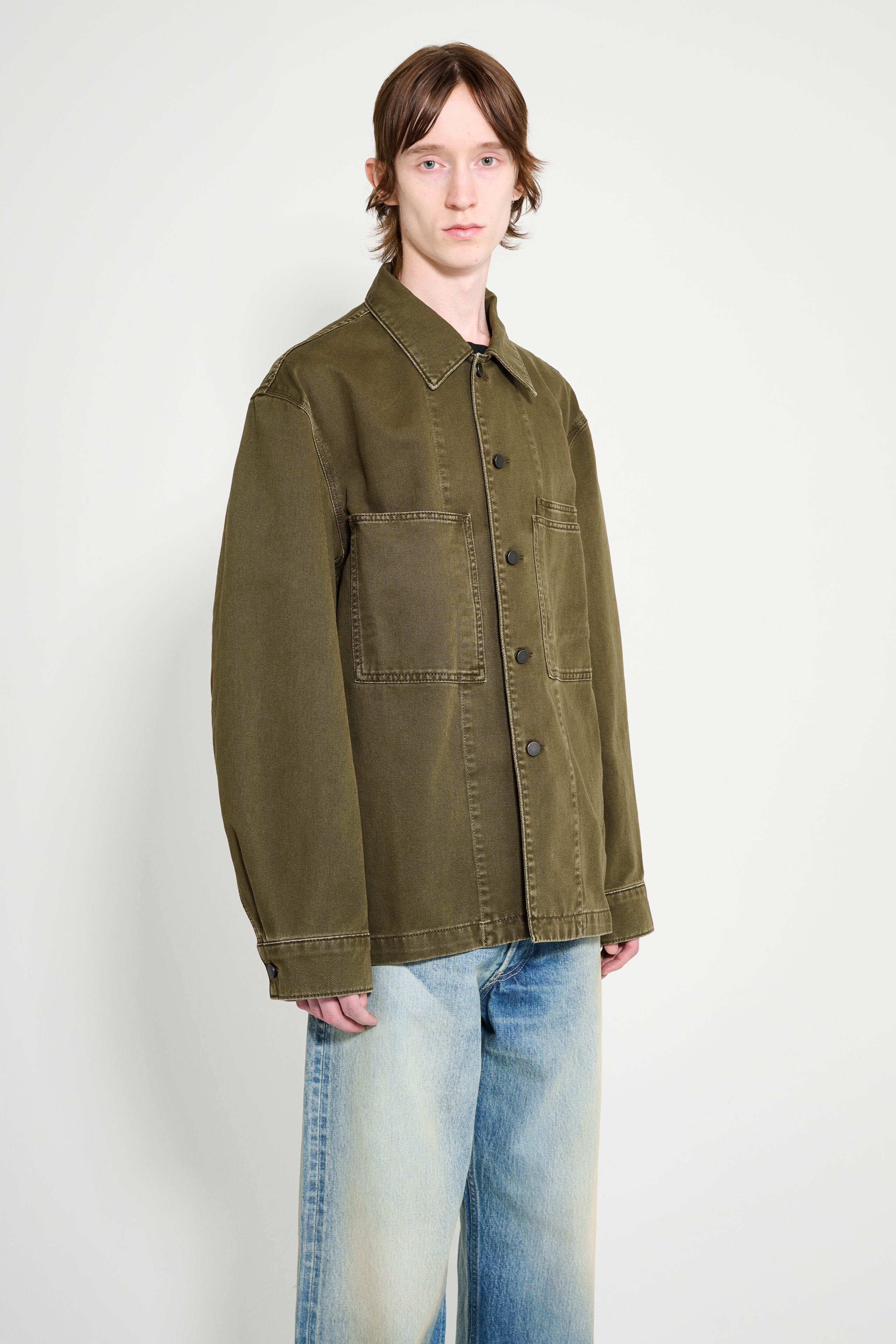 Lemaire Workwear Overshirt Moss Green