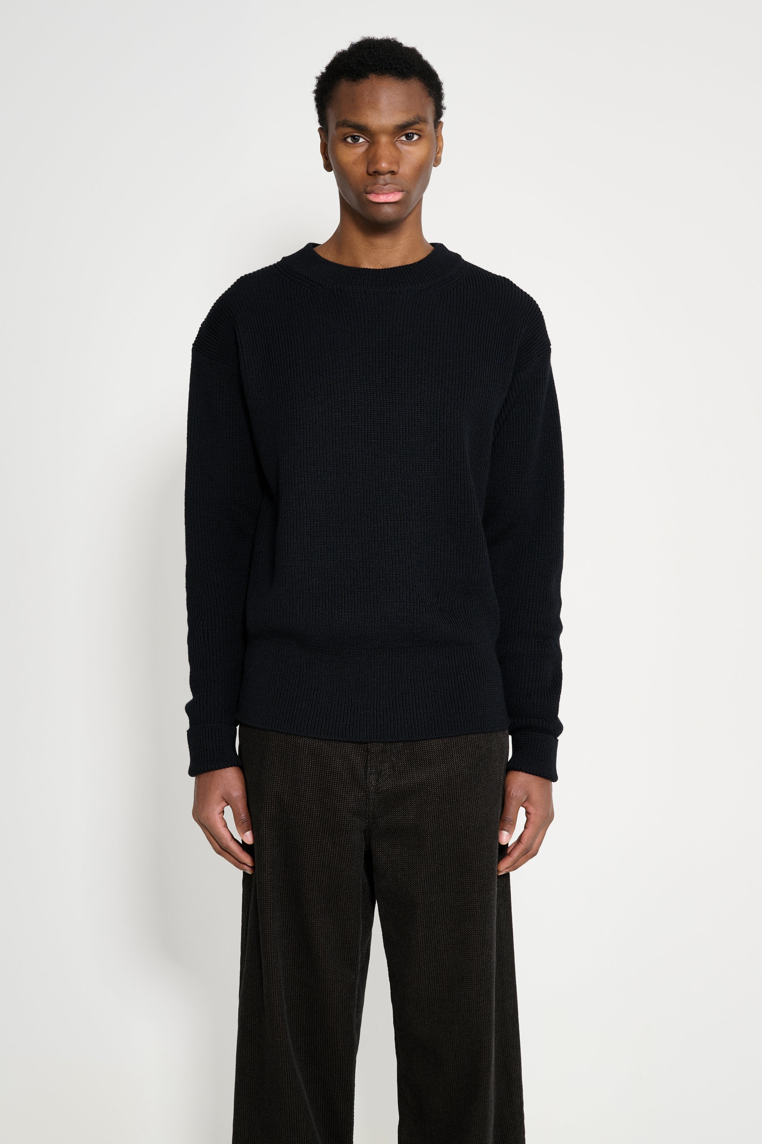 Lemaire Boxy Roundneck Sweater Black