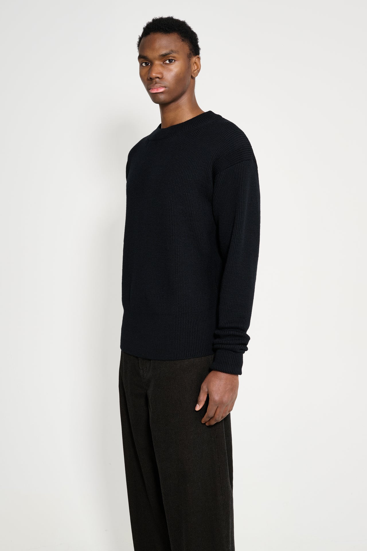 Lemaire Boxy Roundneck Sweater Black