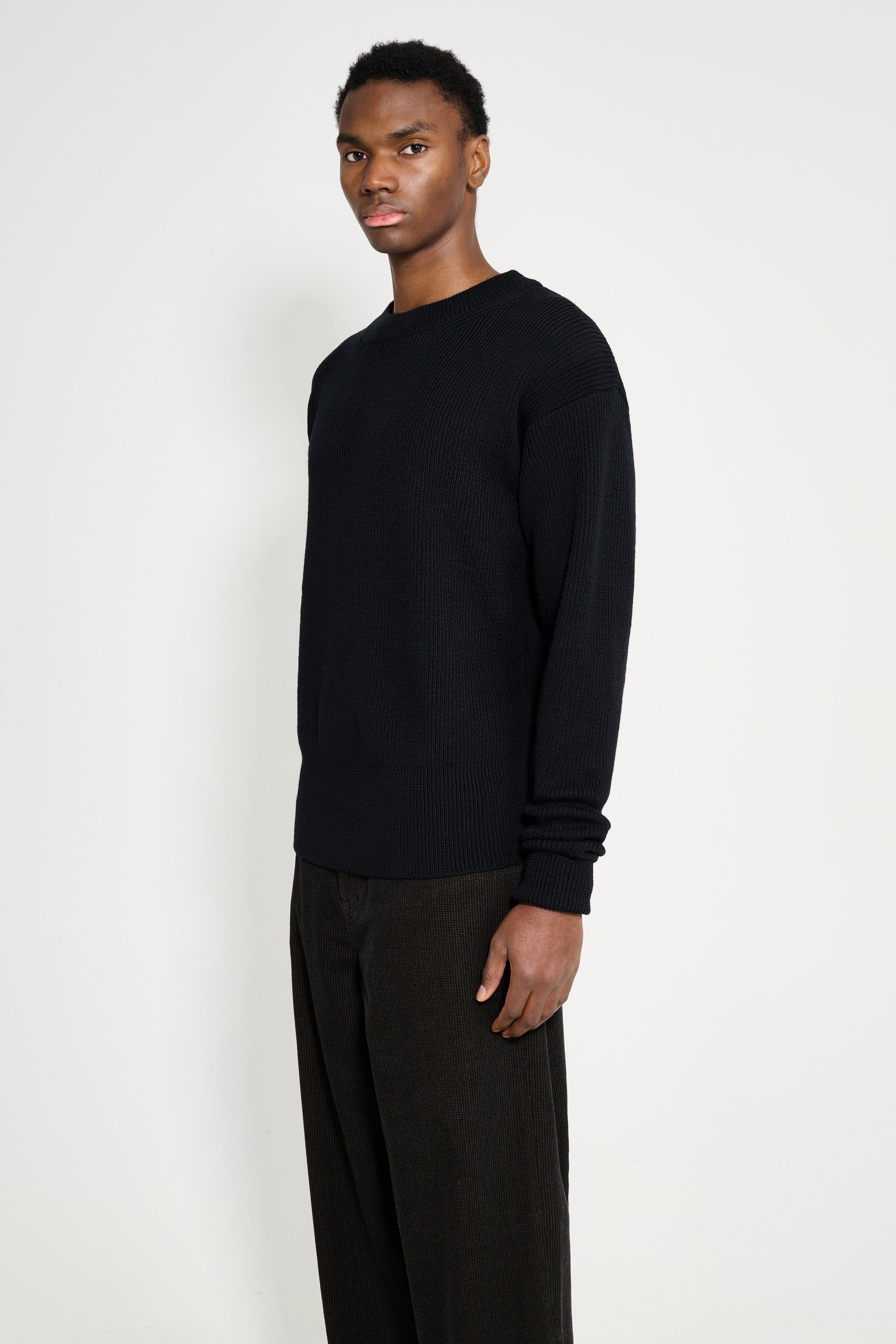 Lemaire Boxy Roundneck Sweater Black