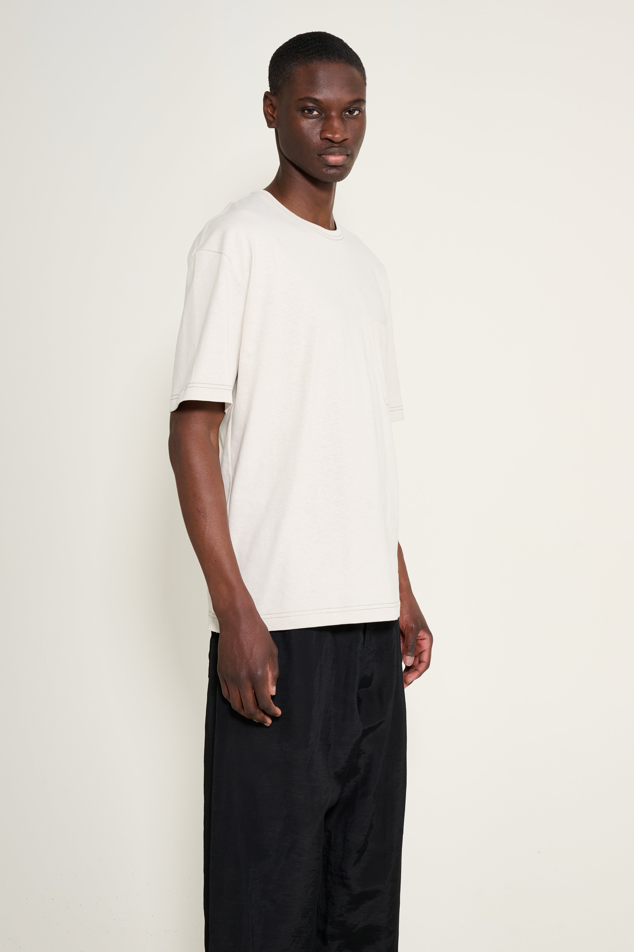 Lemaire Boxy Short Sleeve T-Shirt Pearl