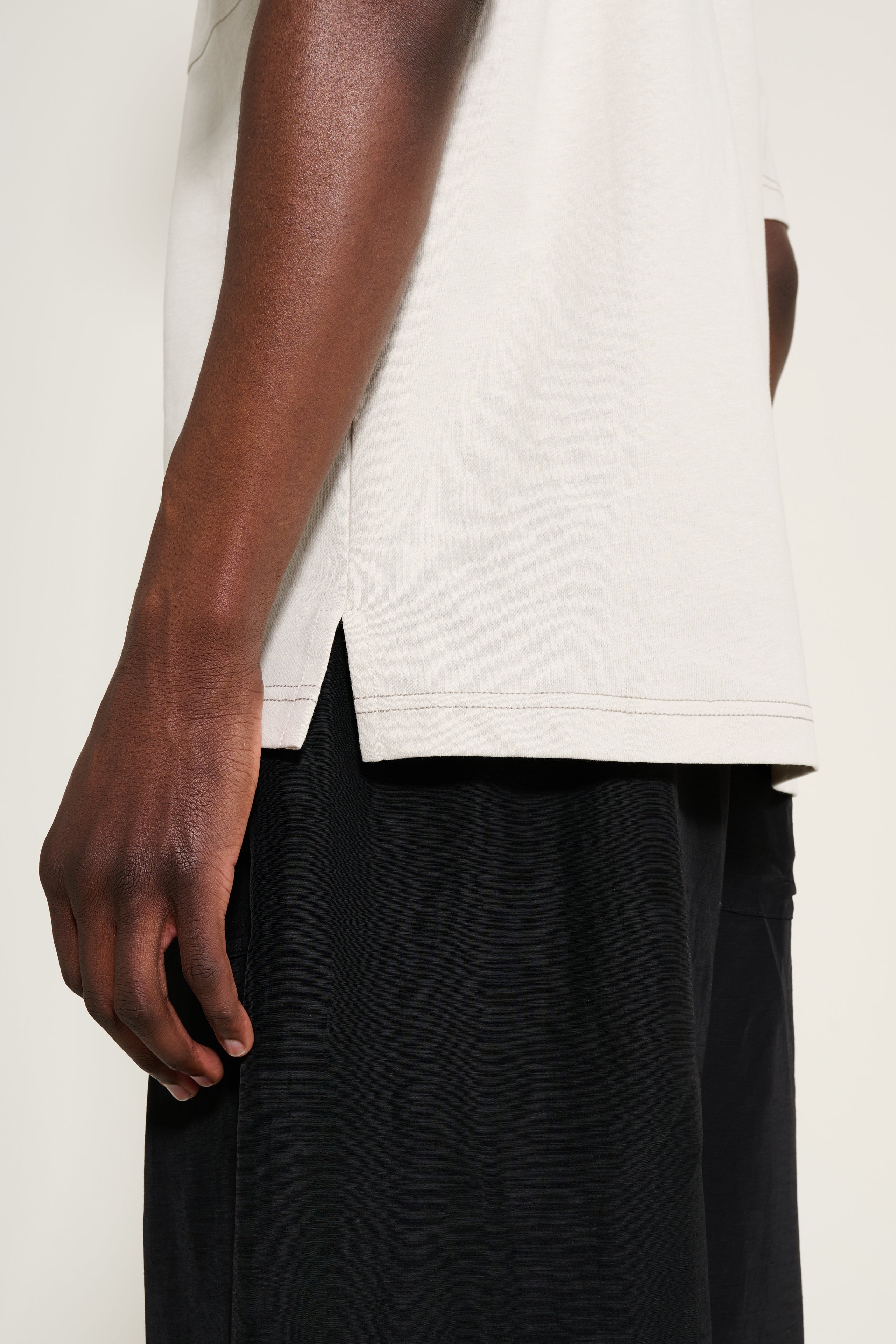 Lemaire Boxy Short Sleeve T-Shirt Pearl